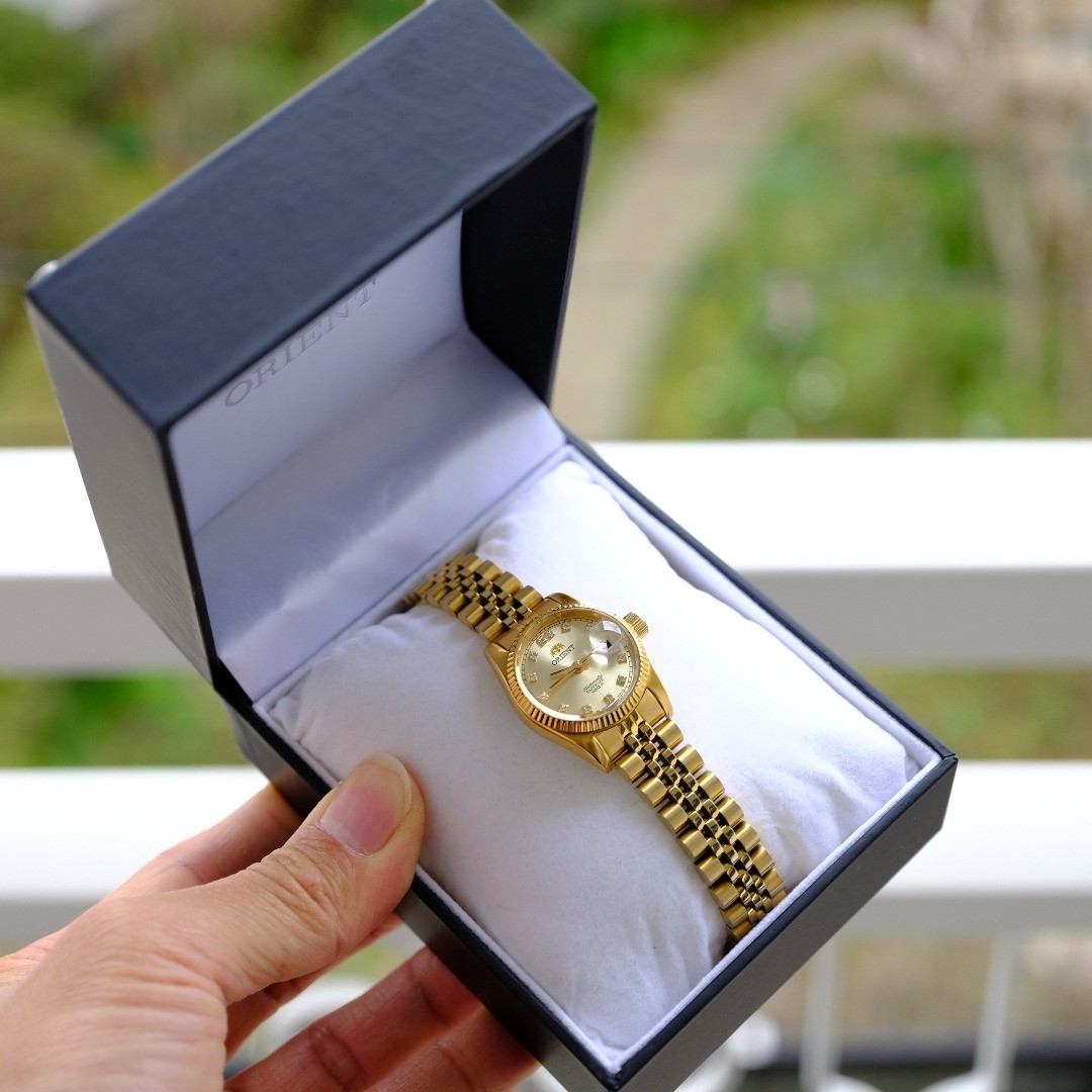 Exc+5 ORIENT President Day-Date Automatic Gold w/Box