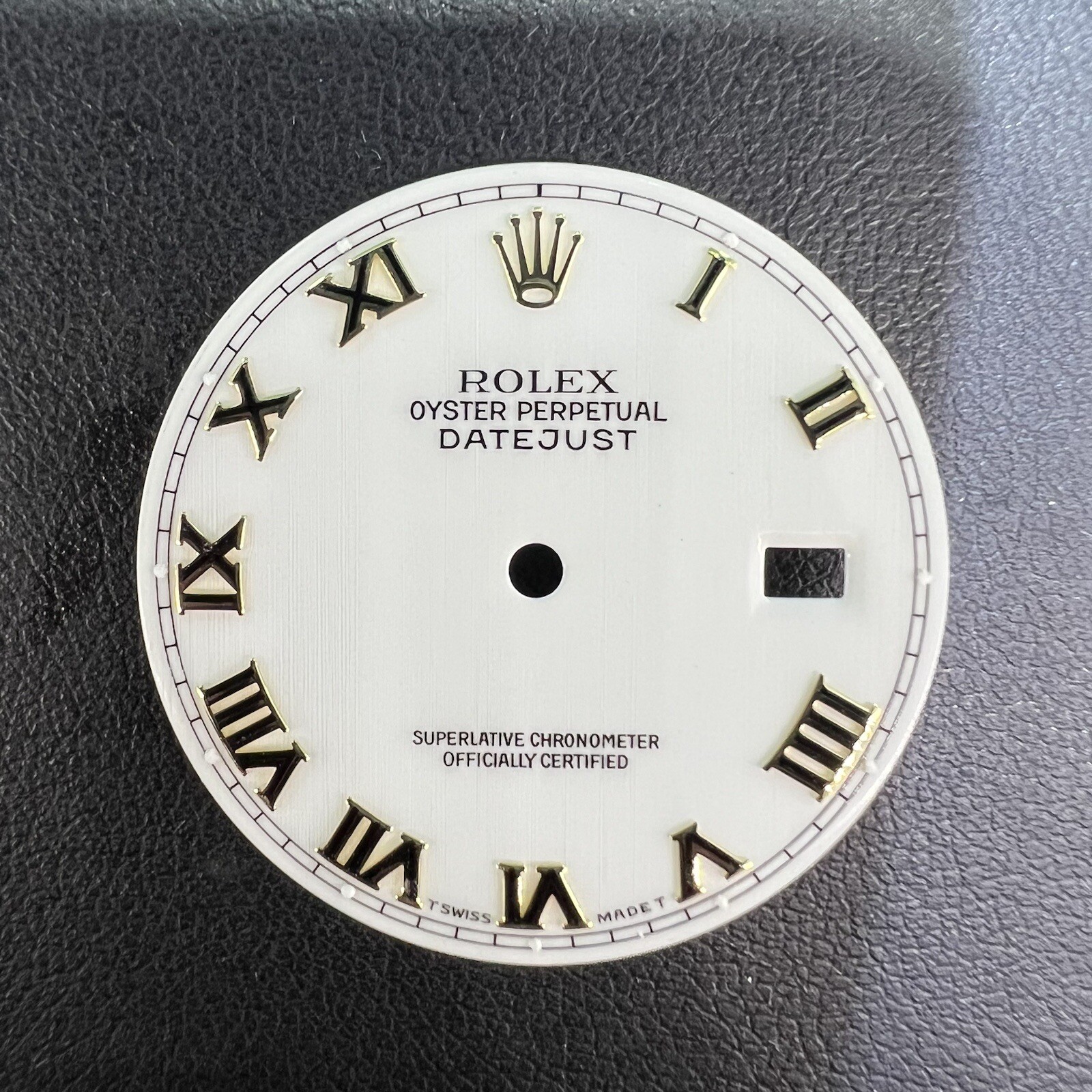 Rolex Dial Ivory Porcelain Roman Numeral Black 116233 Genuine Authentic
