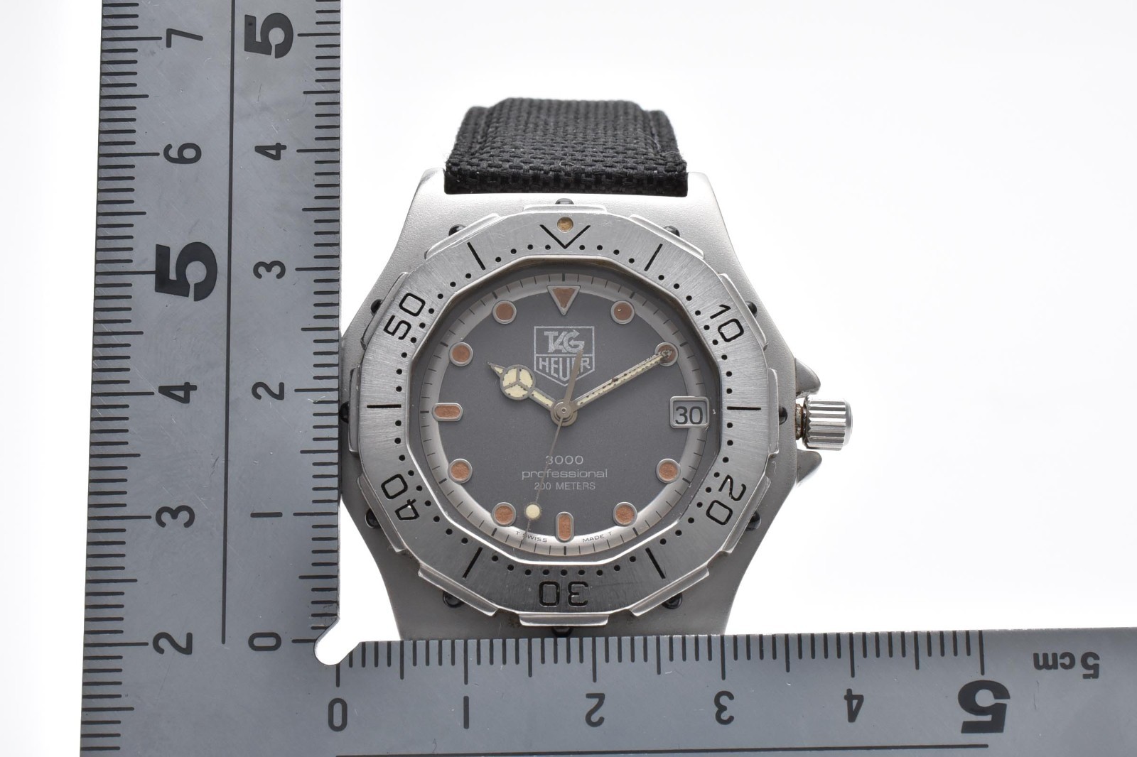 【EXC+5】TAG Heuer 3000 Professional 932.206 Gray Dial Date Quartz men’s watch