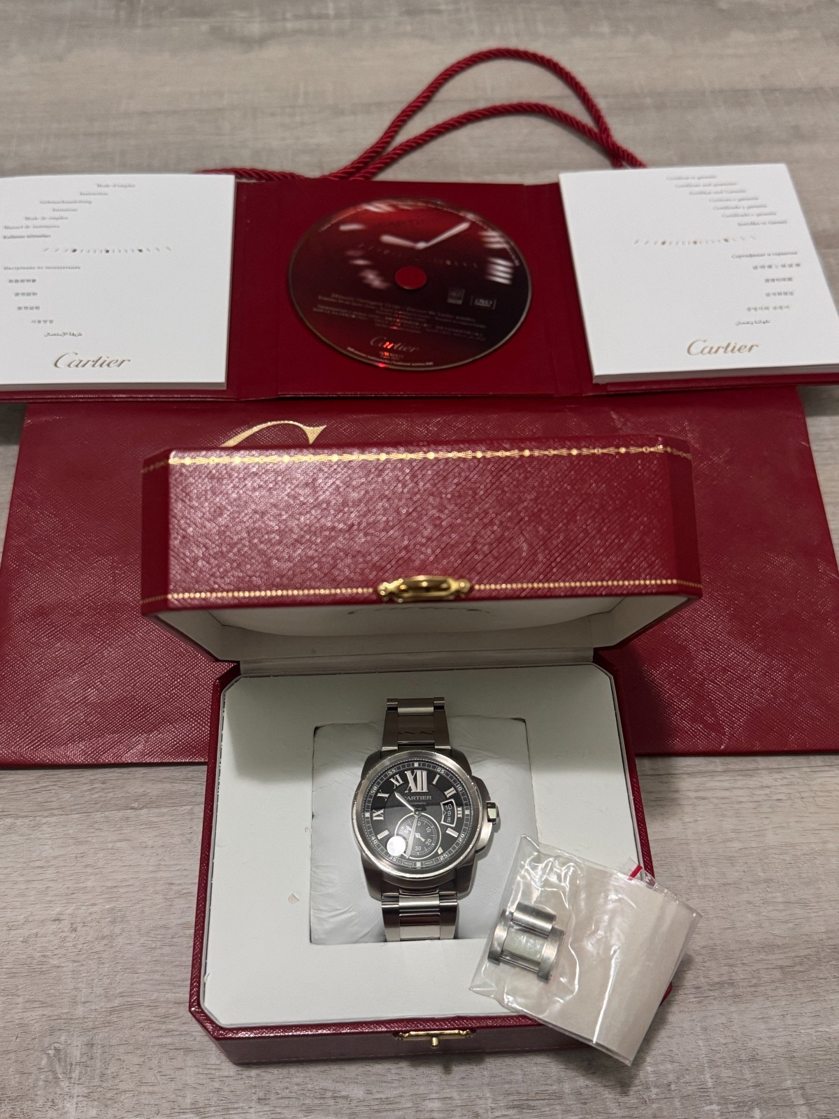 CARTIER CALIBRE DE CARTIER 42MM STAINLESS STEEL AUTOMATIC W7100016
