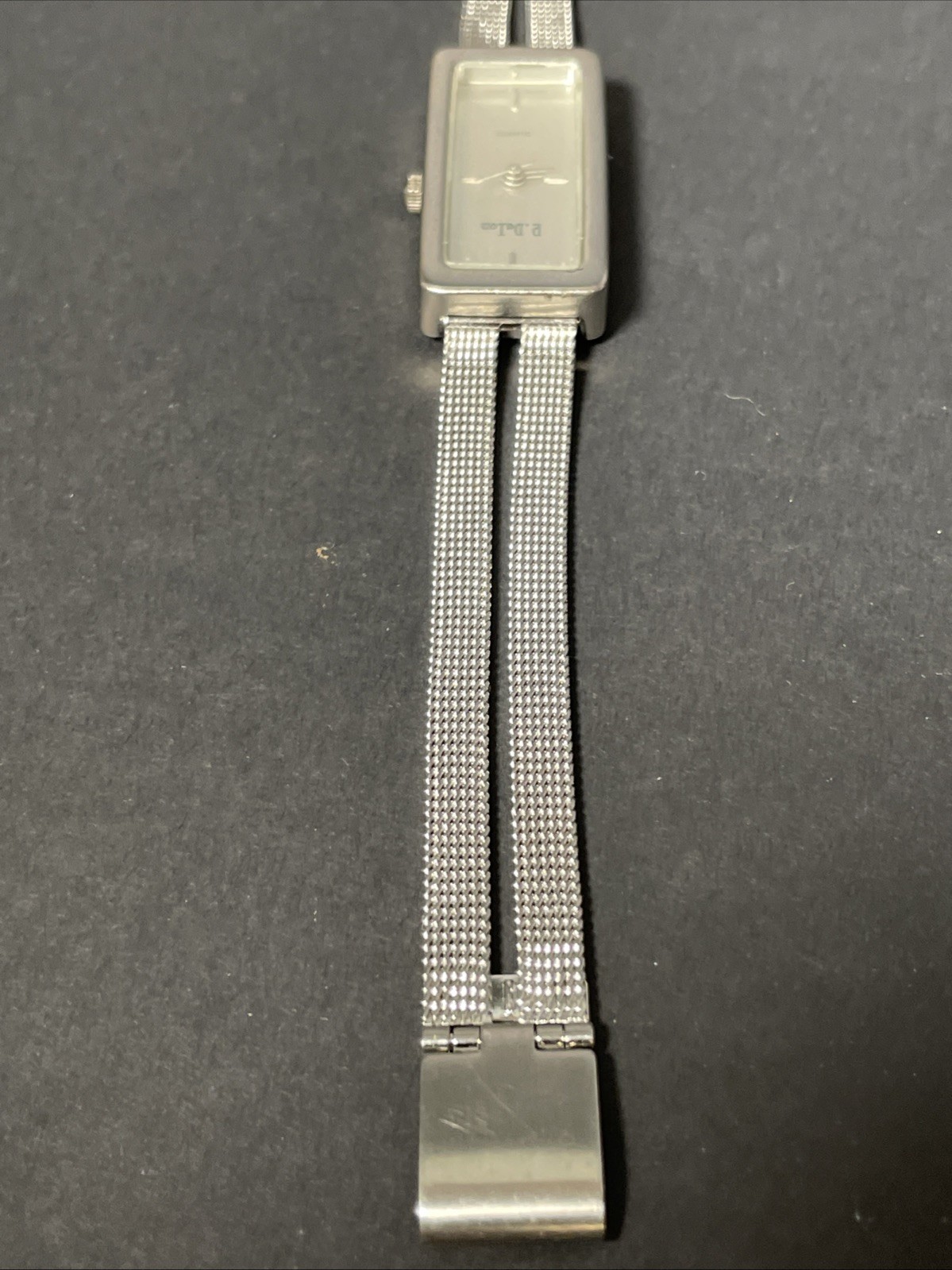 Vintage Paris Delon Watch Stainless Steel Mesh Dual Band Japan Mov New Battery