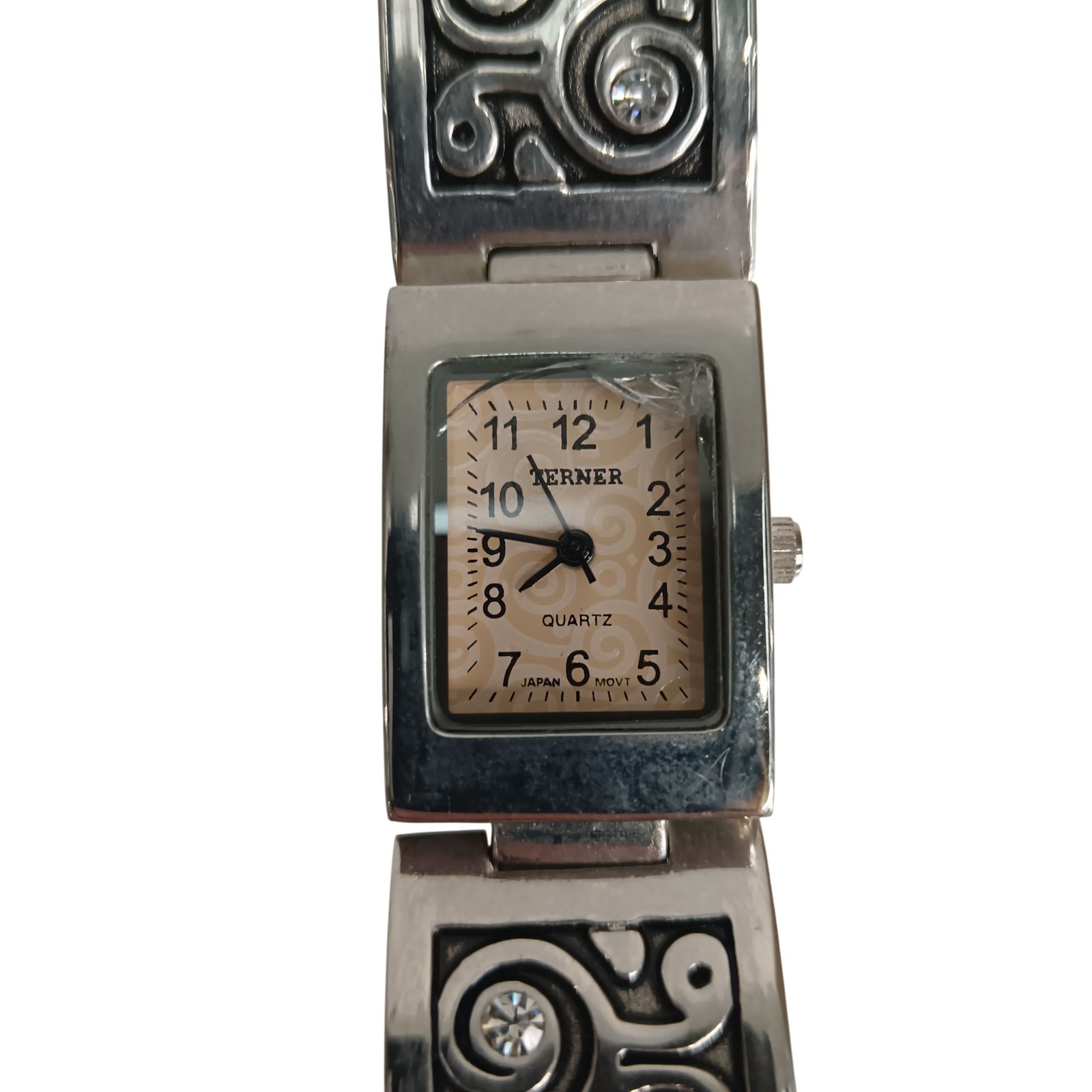 Terner Quartz Wristwatch Stainless Steel Damaged Face Spares and RepairsPreloved