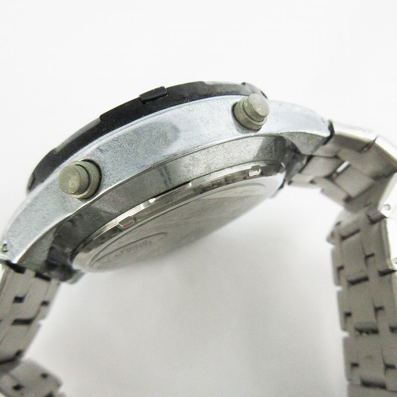 [A1R] Used Franc Temps Grande Chronograph Watch Black Dial Black Quartz [v3p]