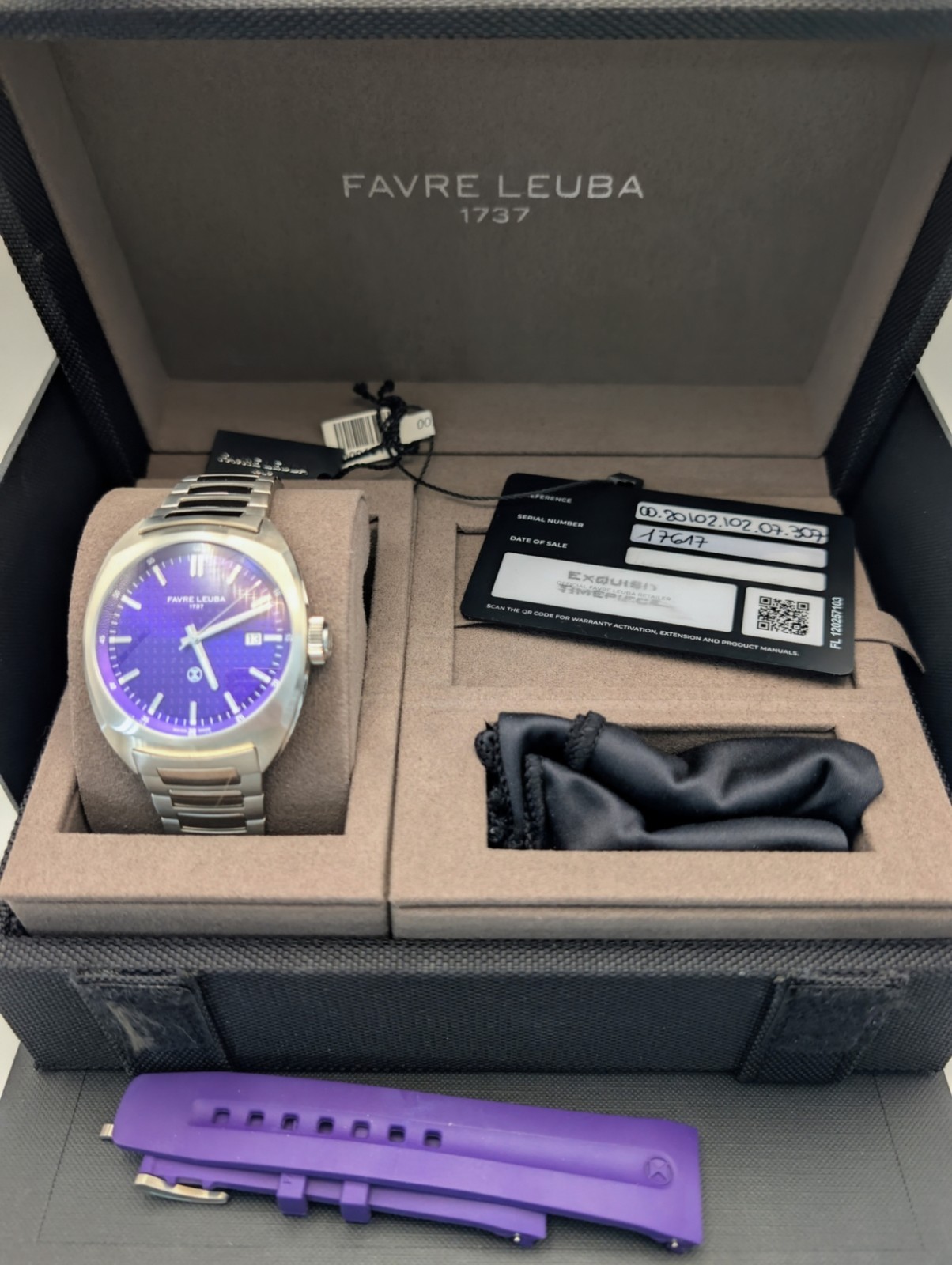 Favre Leuba Chief Date Purple 00.20102.102.07.307 Men’s Automatic Watch