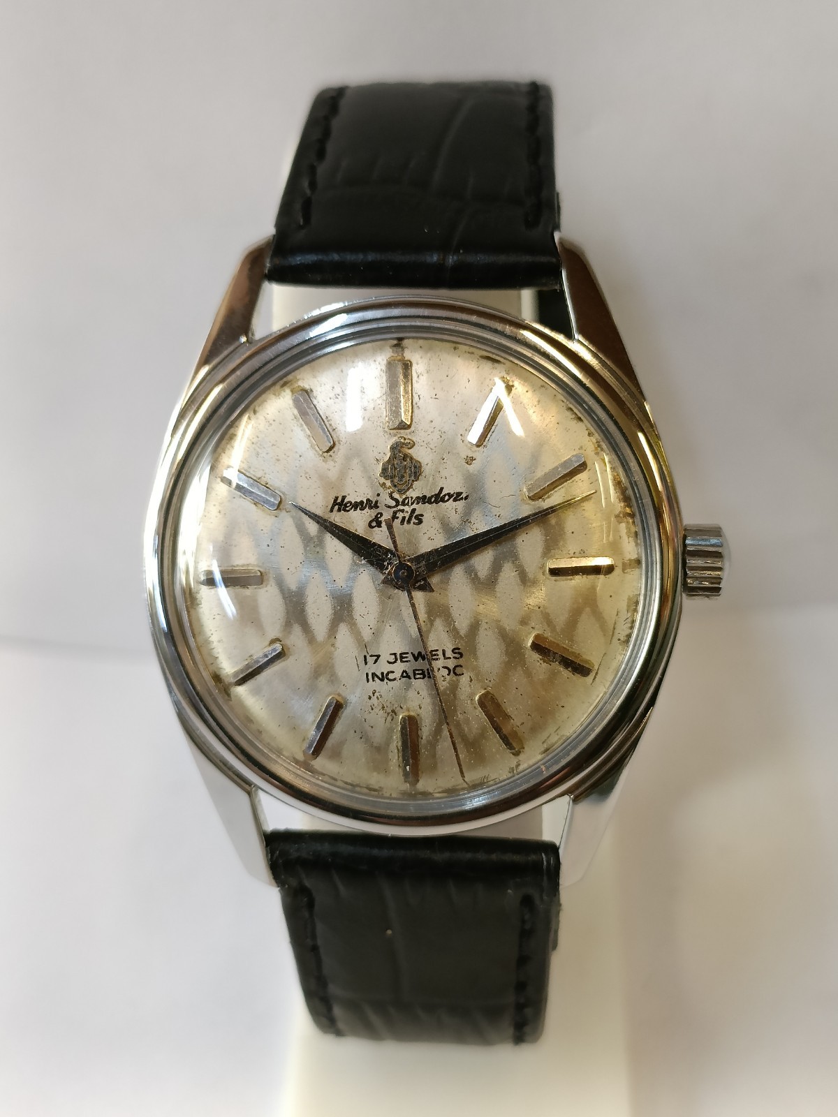HENRI SANDOZ & FILS WINDING PATINA DIAL 1761Y-88 SWISS MEN’S WORKING CONDITION