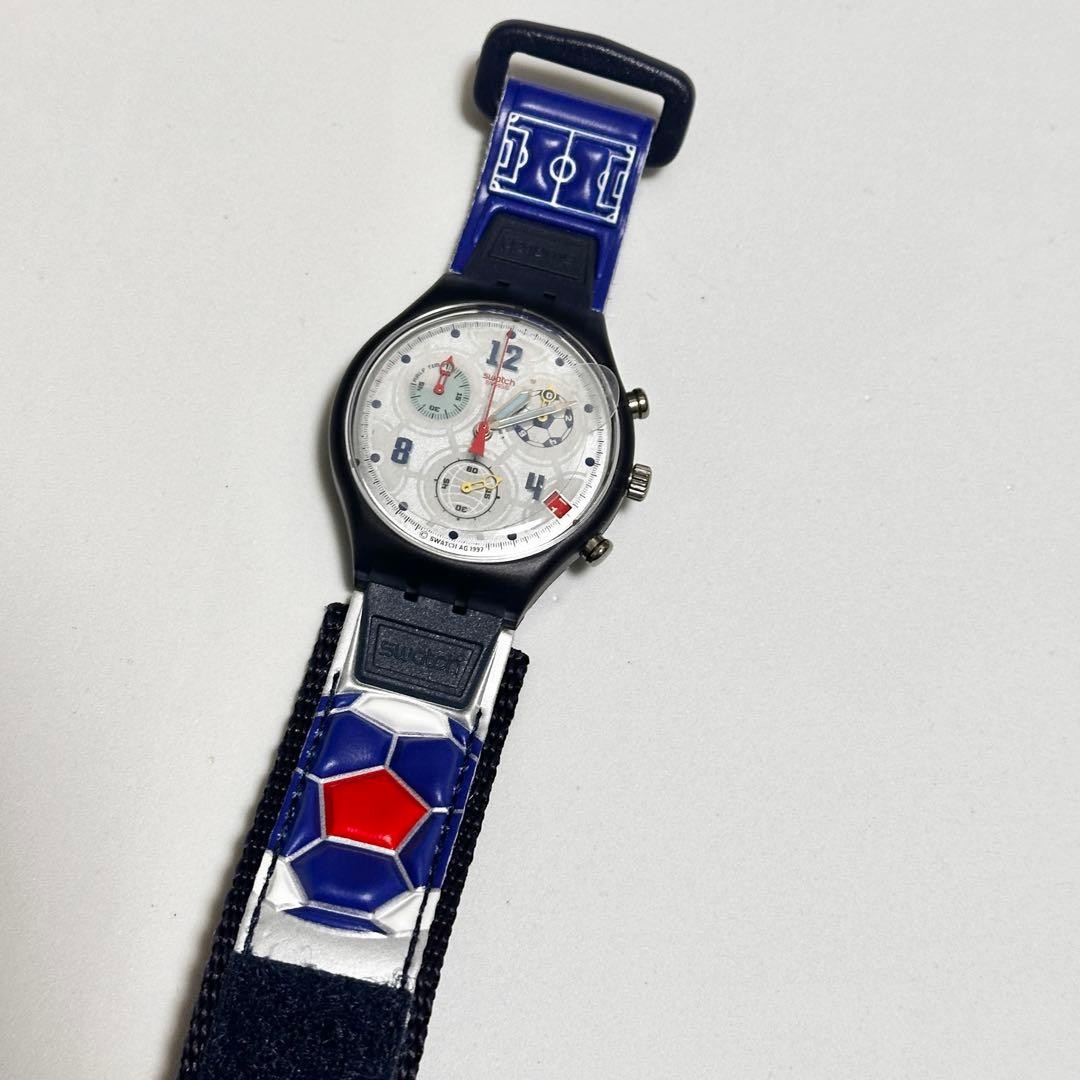 Vintage Swatch 1998 France World Cup Limited Edition Chronograph New Battery