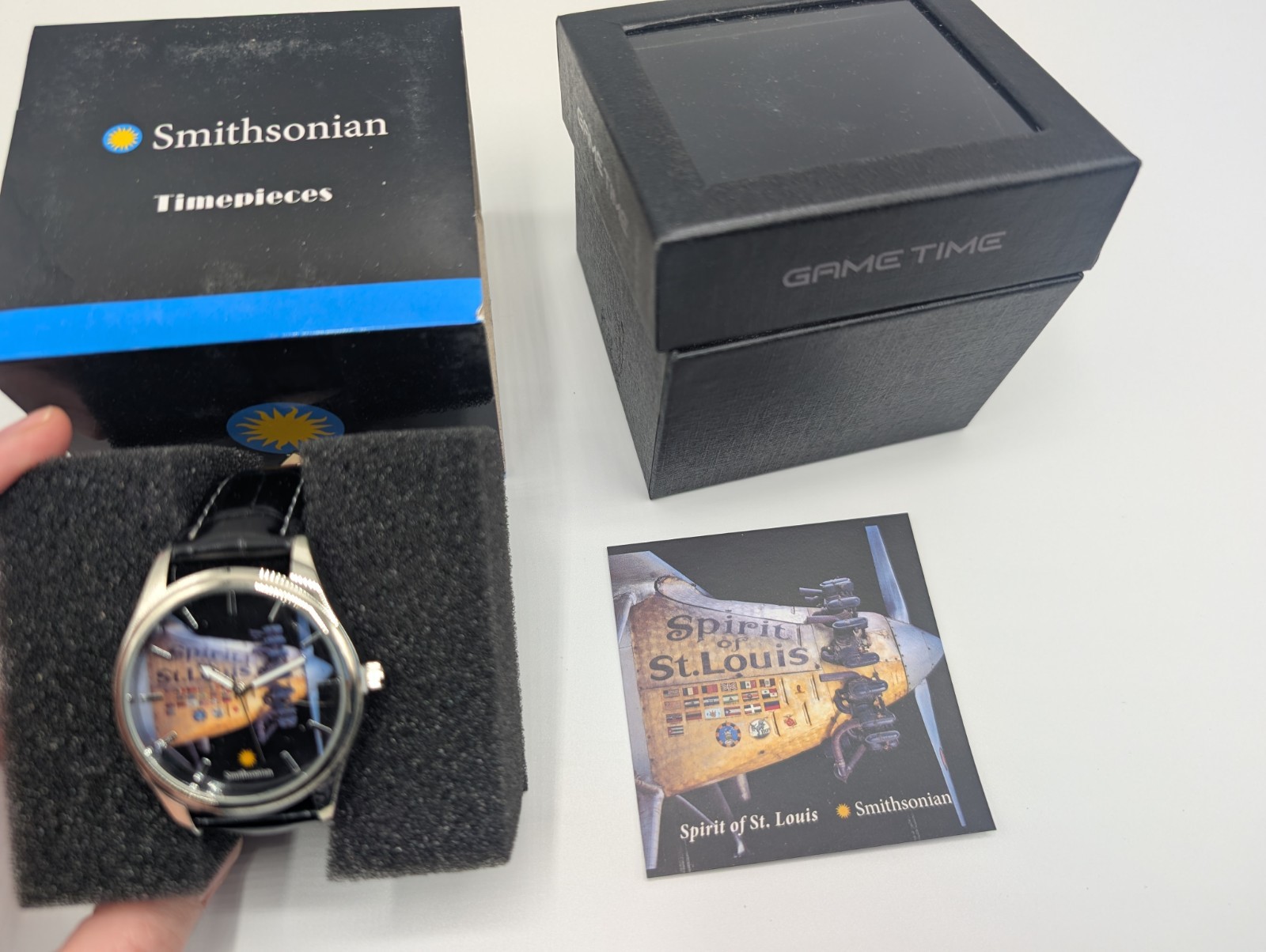 Spirit of St. Louis Smithsonian Watch NIB New Leather Band Flight 1927 Aviation