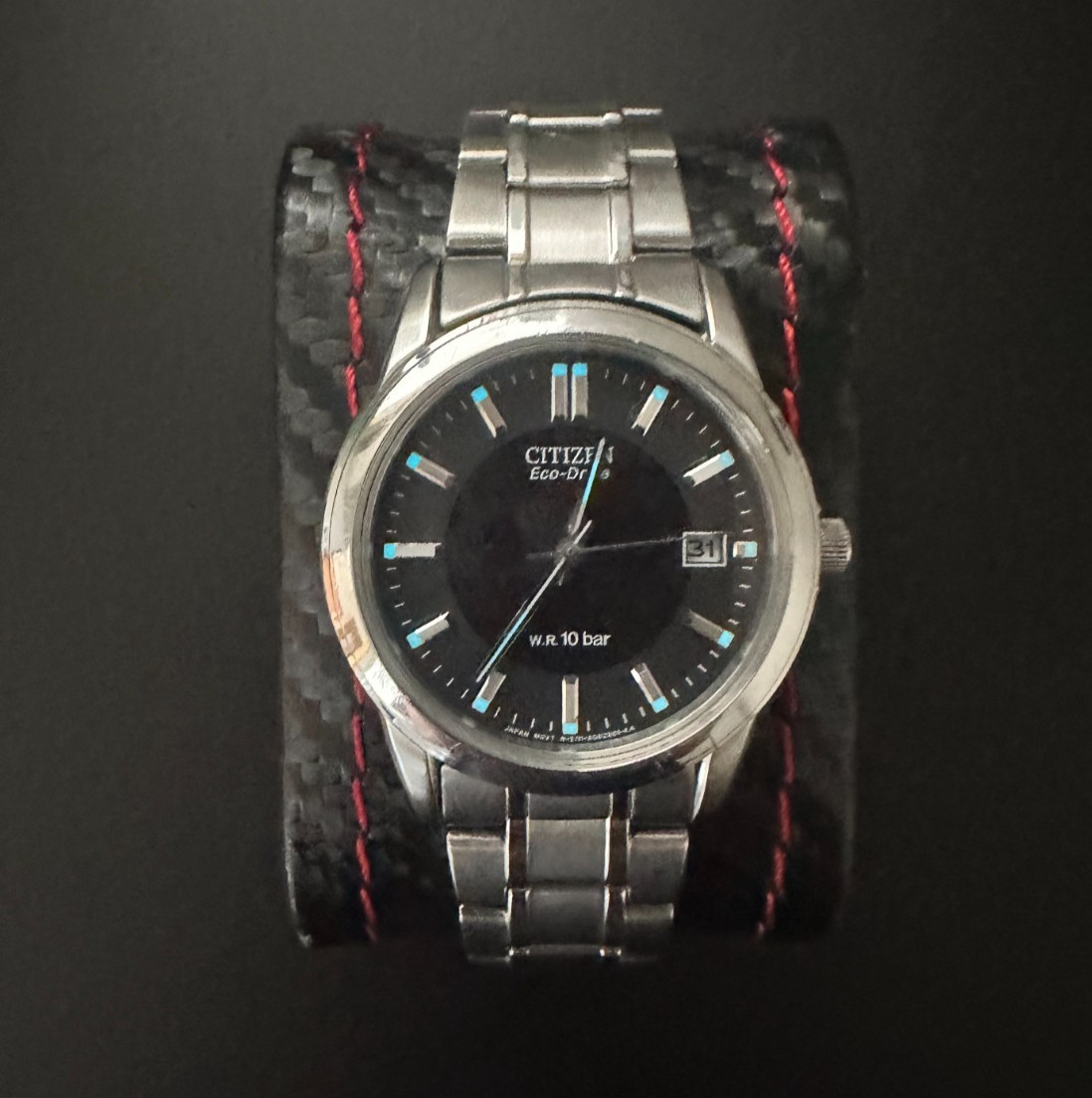 Citizen Eco-Drive E111-S053846 Solar Men’s Watch Black Dial Stainless Steel