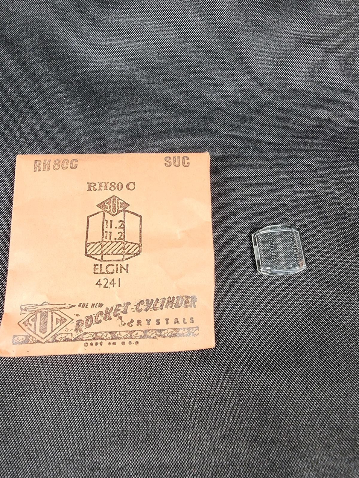 Elgin 11.2 SUC Watch Crystal Vintage Rocket Cylinder Replacement