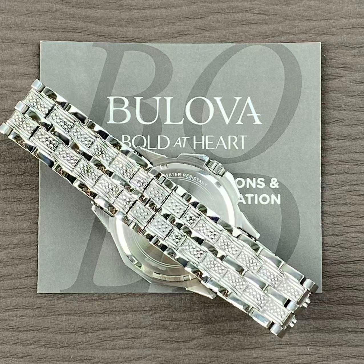 Bulova Octava 96C134 Men’s Quartz Watch Silver Stainless Steel New With Box