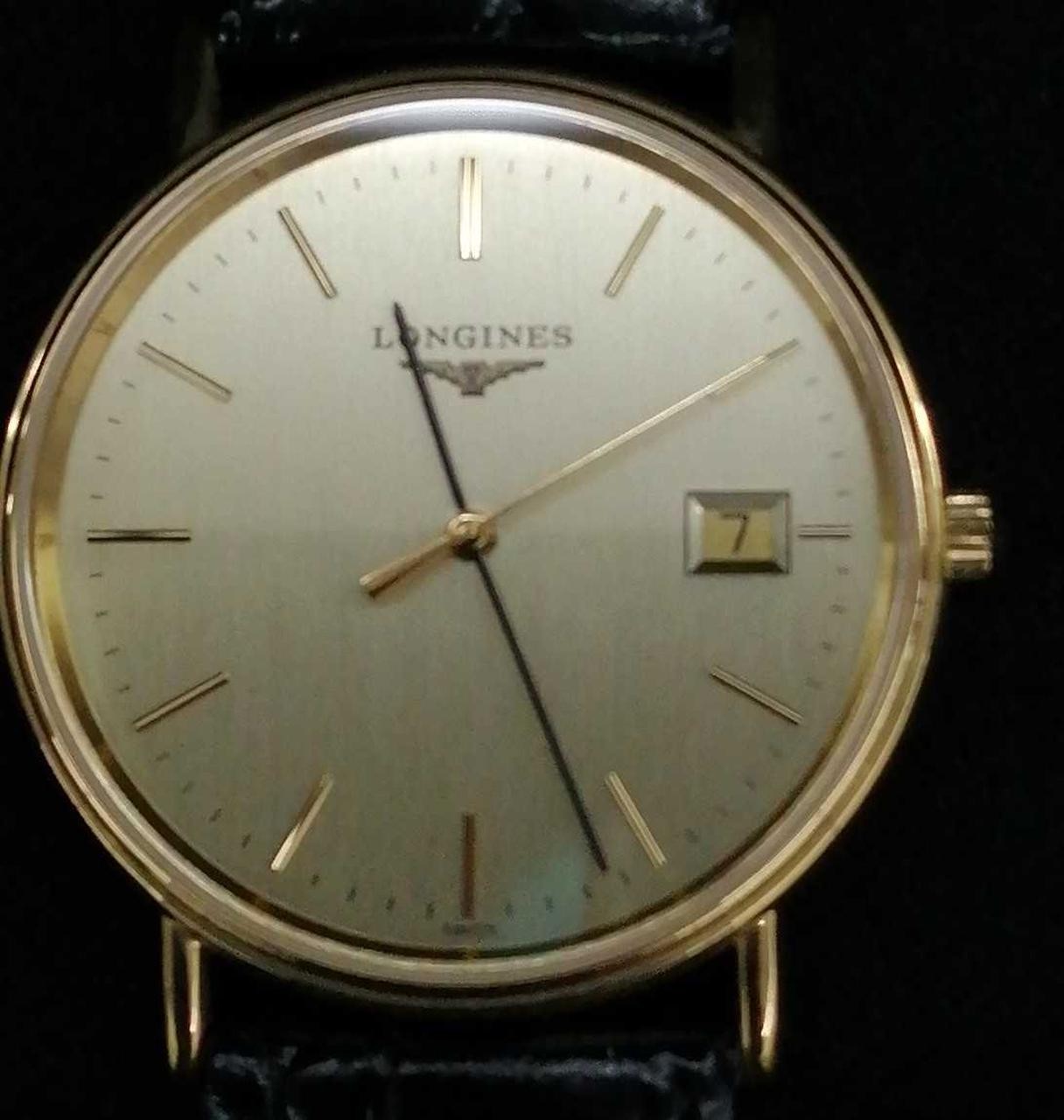 LONGINES L4.720.2 Quartz Analog Stainless Leather Strap 32mm No Water Resist