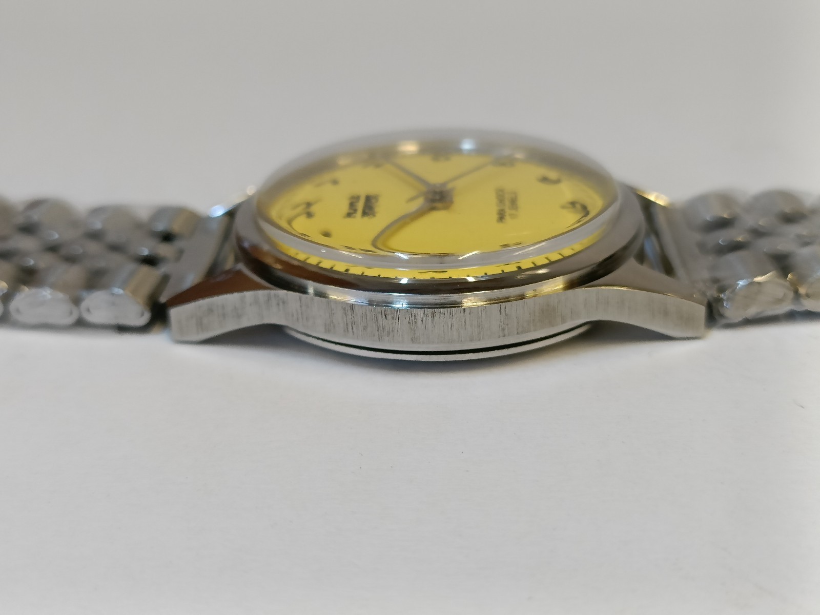 REFURBISHED HMT JANATA BENGALI NUMERALS 17J WINDING YELLOW DIAL 0231 INDIA MEN’S