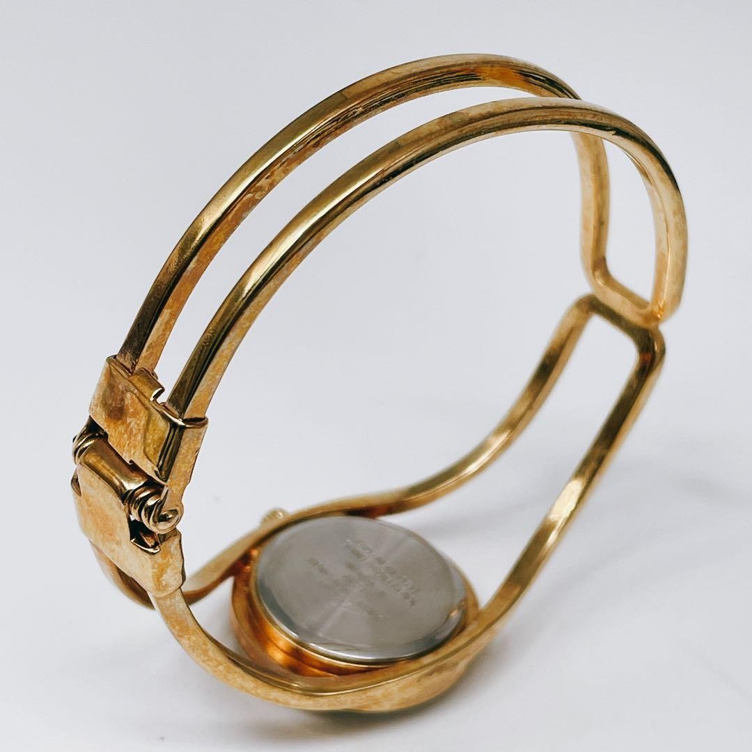 Anne Klein II Vintage Bangle Watch White Quartz Japan Working 071107