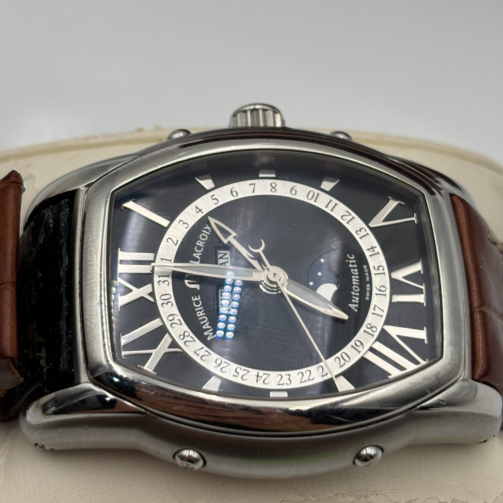 Maurice Lacroix Masterpiece Phase de Lune – MP6439 – Brown Band – Good Condition