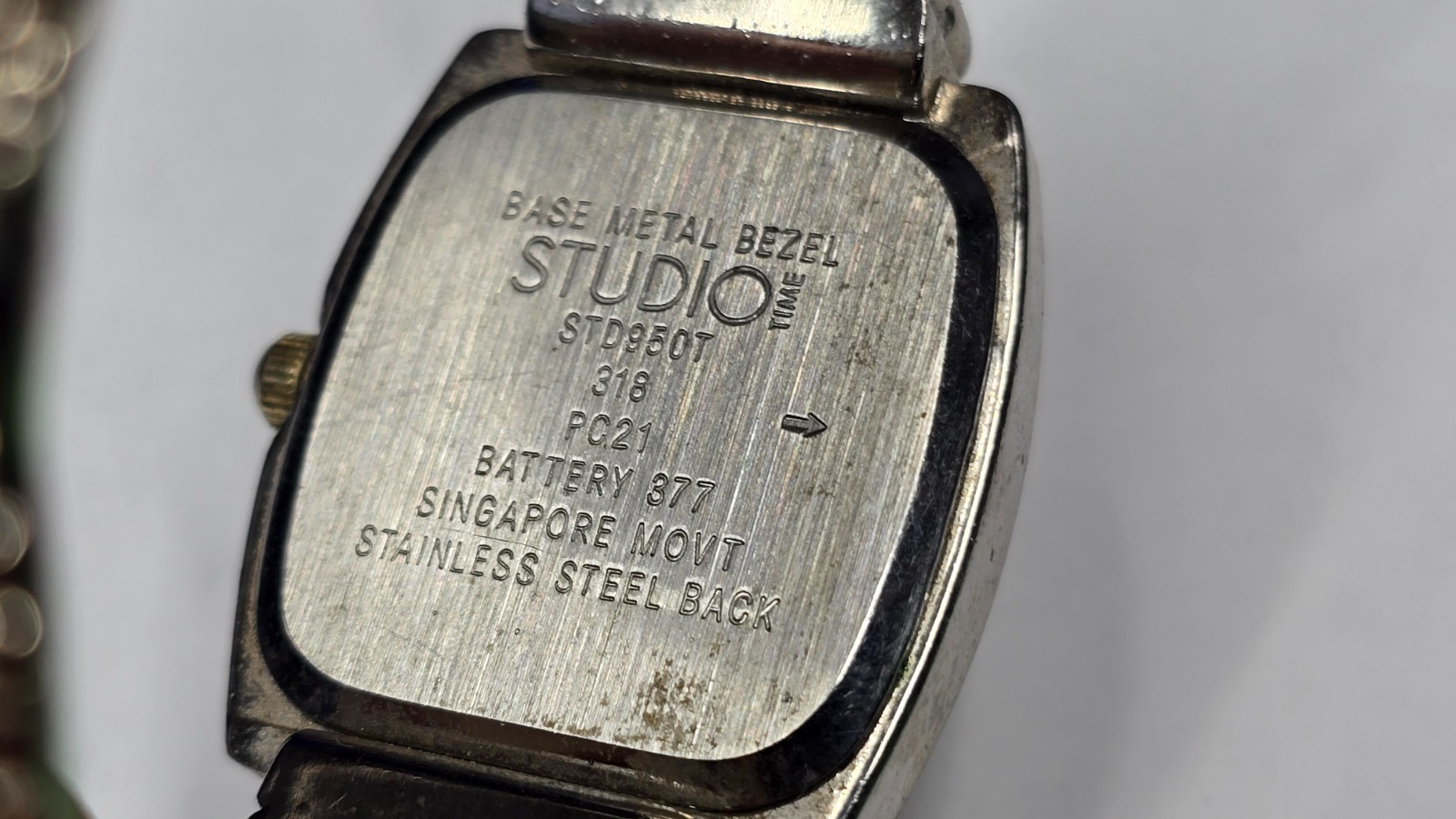 STUDIO Time STD950T Cuff Bracelet Quartz Analog Women’s Watch Sz. 6″ New Battery