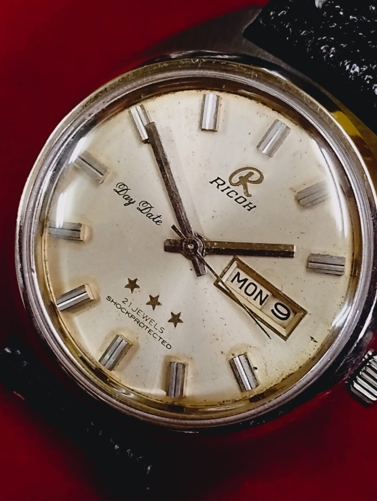 Vintage Ricoh daydate original dial mens 21j Japan working wrist watch.028