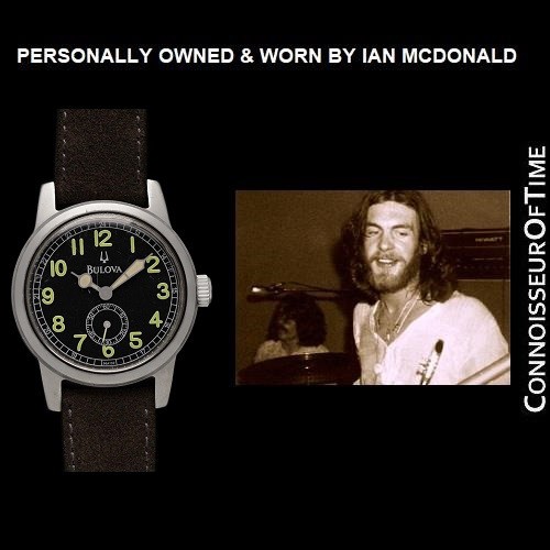 Bulova Hack Field Watch – PERSONALLY OWNED & WORN BY IAN MCDONALD with TWO COAs
