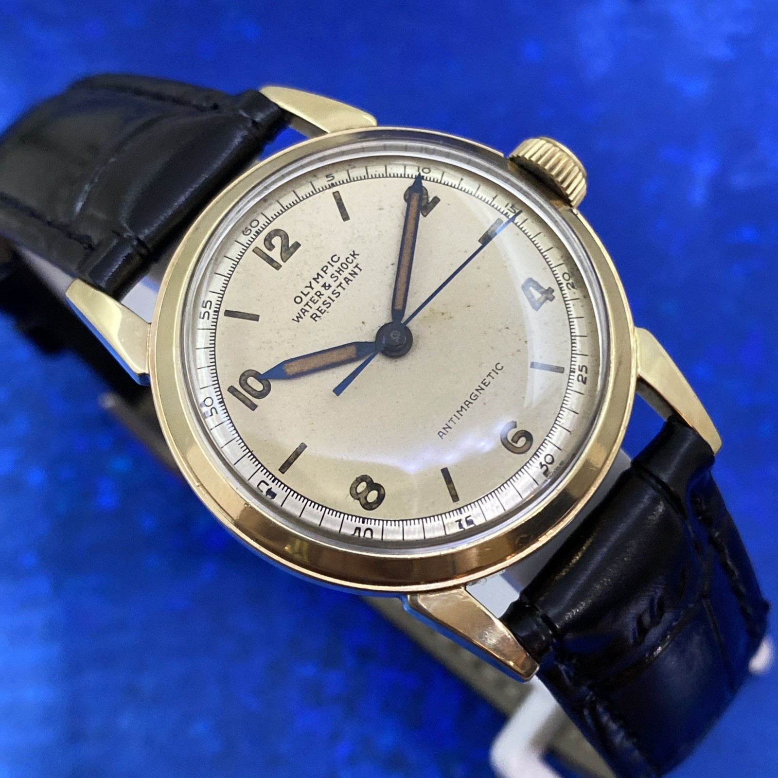 Vintage 1960’s Man’s OLYMPIC Stunning Sunburst Aged Dial Fully Serviced WARRANTY