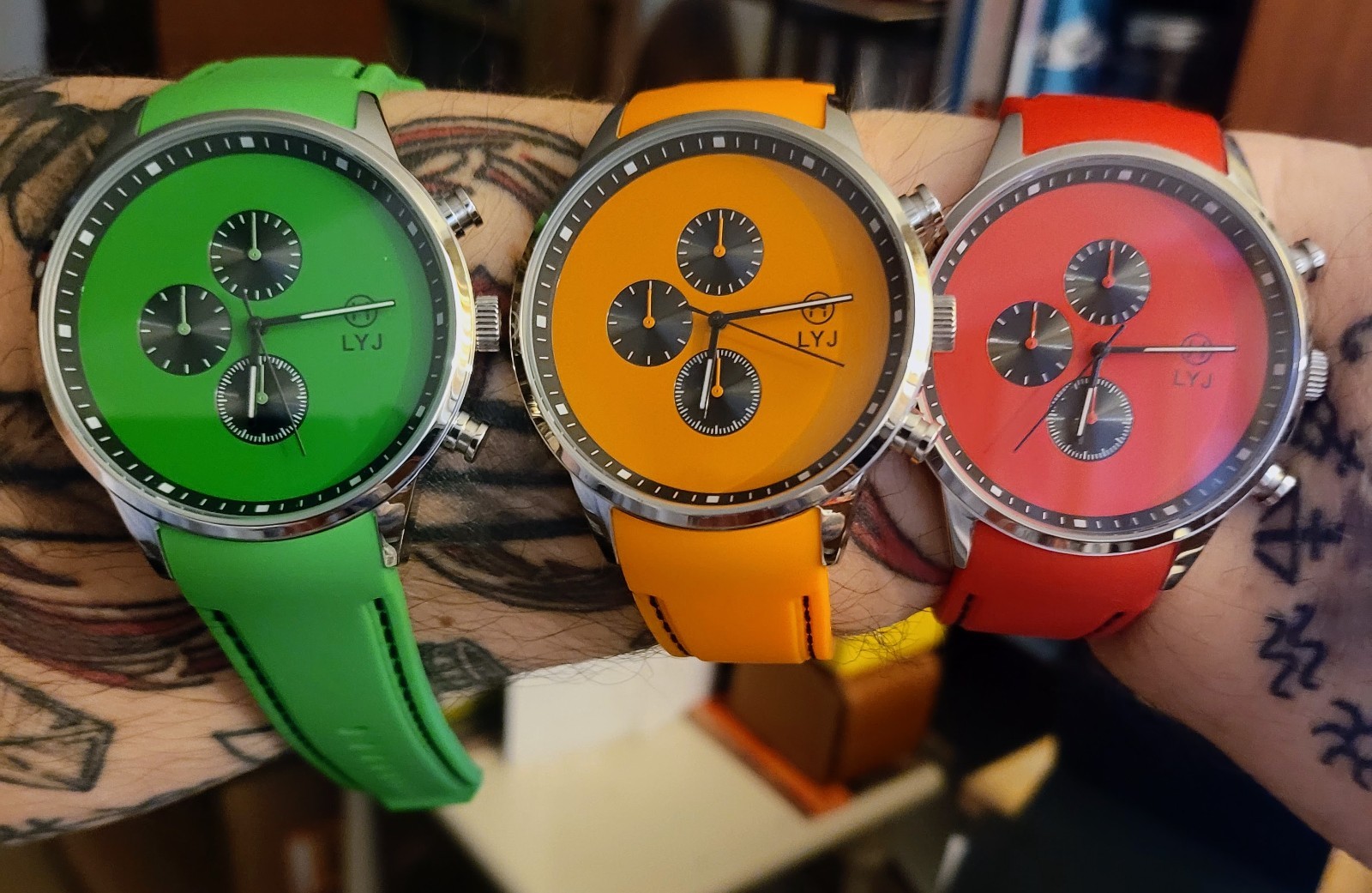 #Hagley West LYJ I Chronographs – Set of Three – Excellent Condition!!