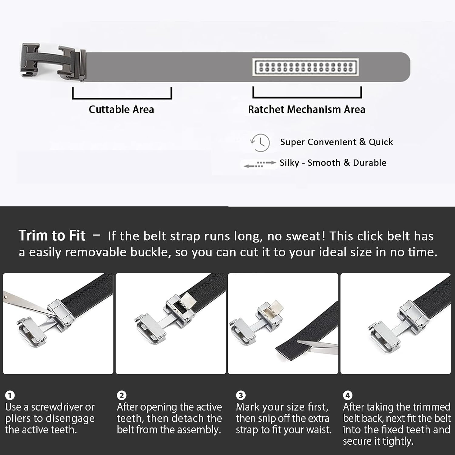 Premium Leather Slide Ratchet 49in Automatic Casual