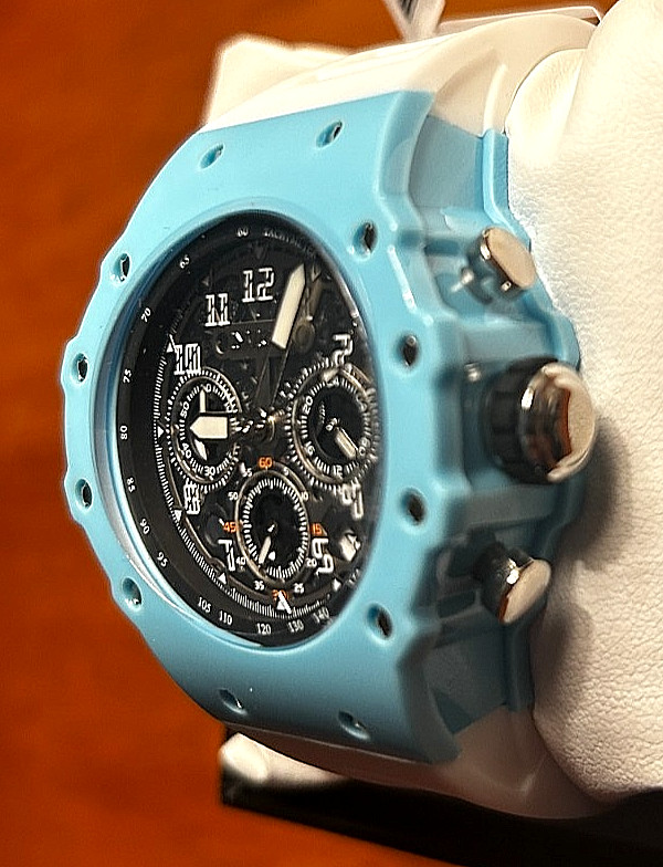 Invicta Racing Vaulthan Men’s Watch – 44mm, Blue W/ White Band 69673 New