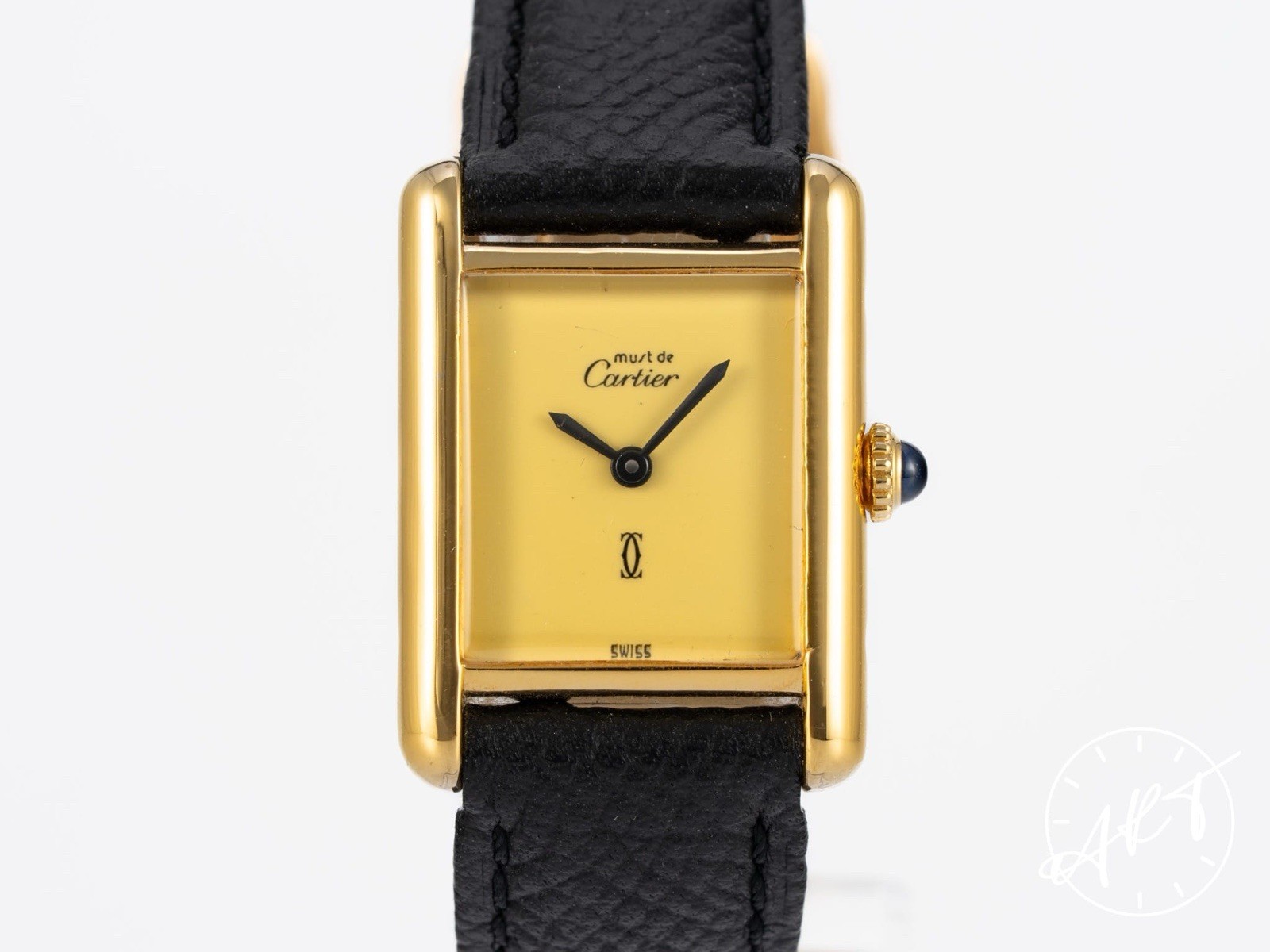 *RARE* Cartier Tank Must de Cartier Vermeil et Cadran Creme Manual Wind Watch