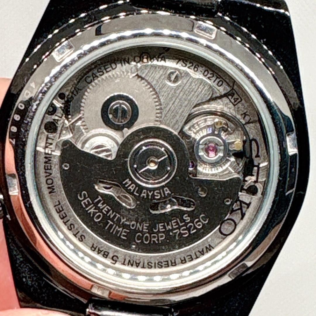SEIKO 5 Automatic Black Dial Day Date Watch Overseas Model