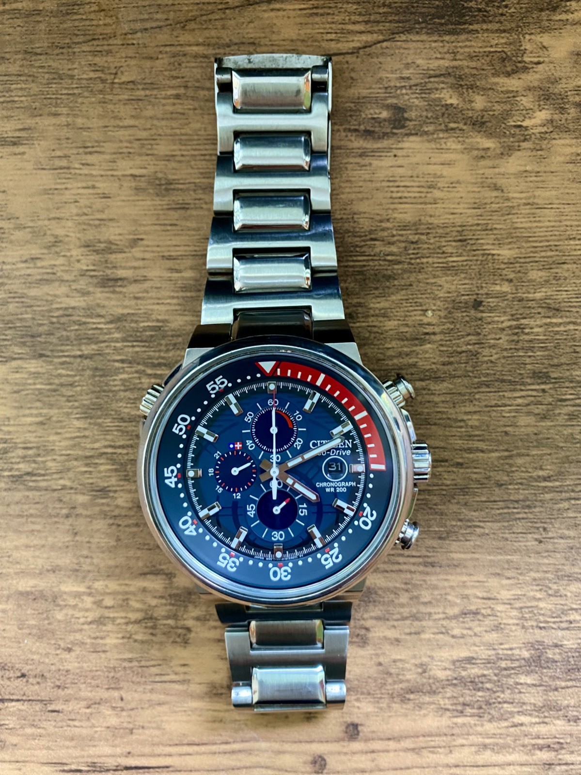 Citizen CA0440-51L Eco-Drive Endeavor, Stainless Steel Men’s Quartz Watch USED