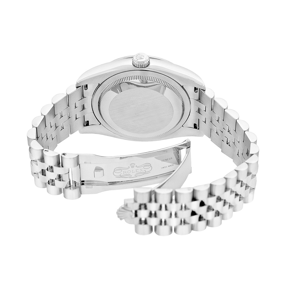 ROLEX Stainless Steel 36mm Datejust Factory Diamond 116244 Box Warranty MINTY