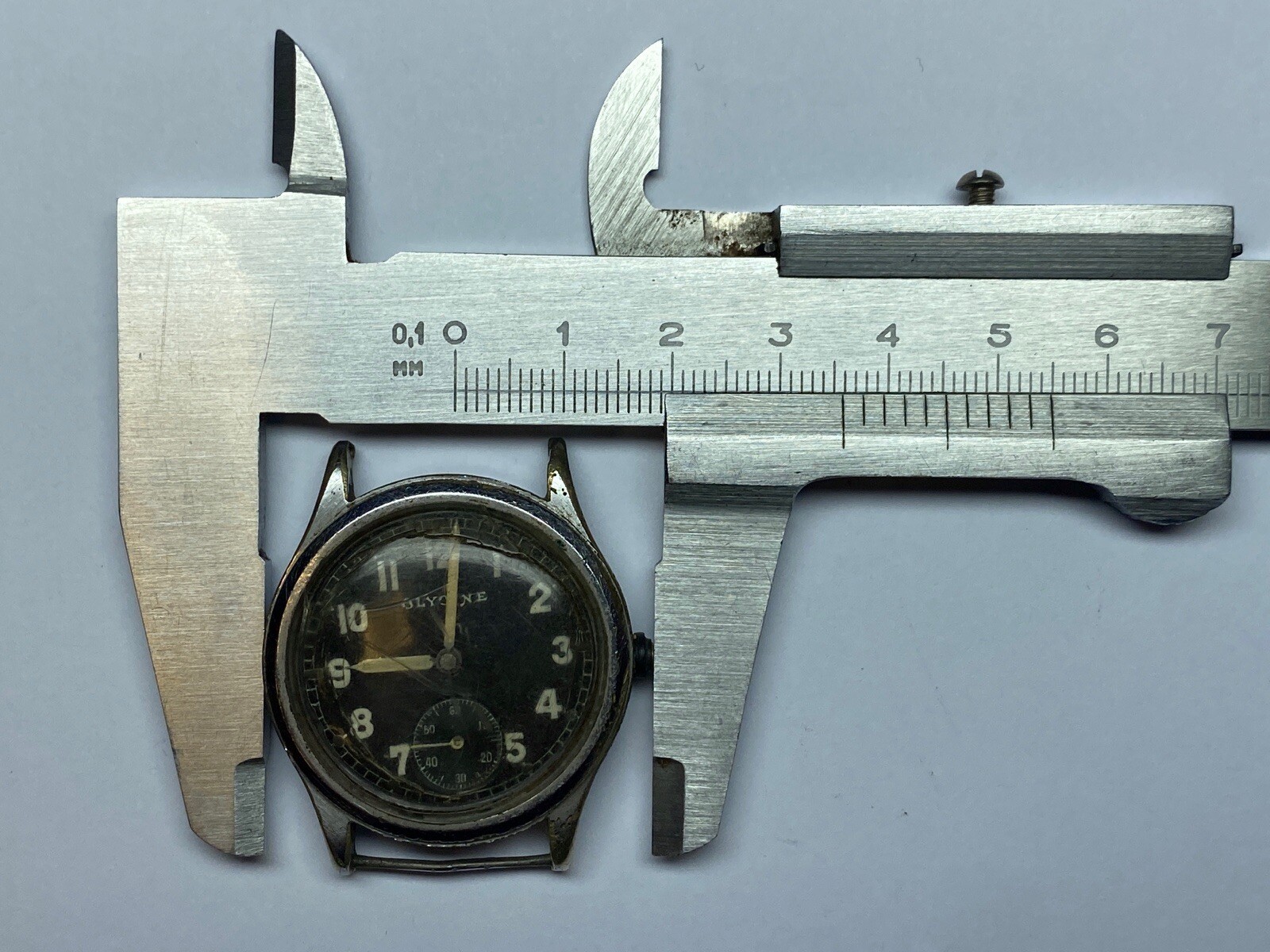 Rare German Military Watch GLYCINE D 88488 H, 1940s Wehrmacht for PARTS / REPAIR