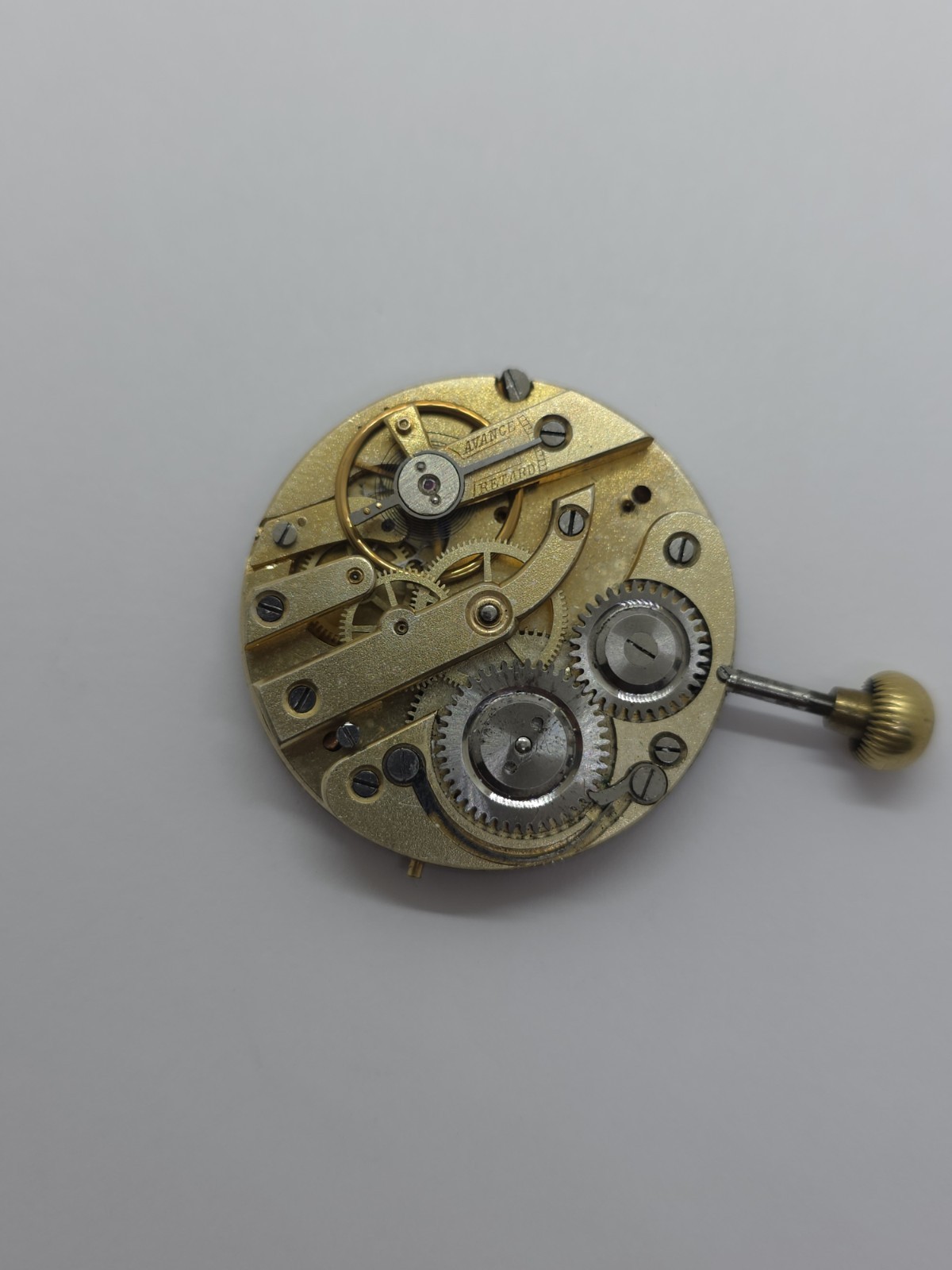 Vintage Cylinder Pocket Watch Movement WORKING Condition Stem Crown