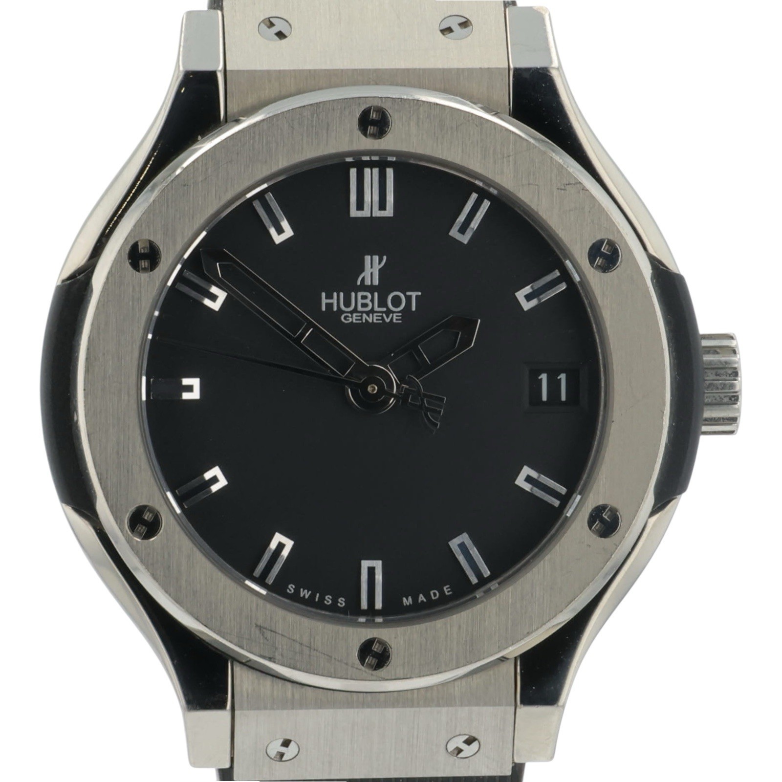 Hublot Classic Fusion Titanium Black Dial 33mm Quartz Women’s 581.NX.1170.RX