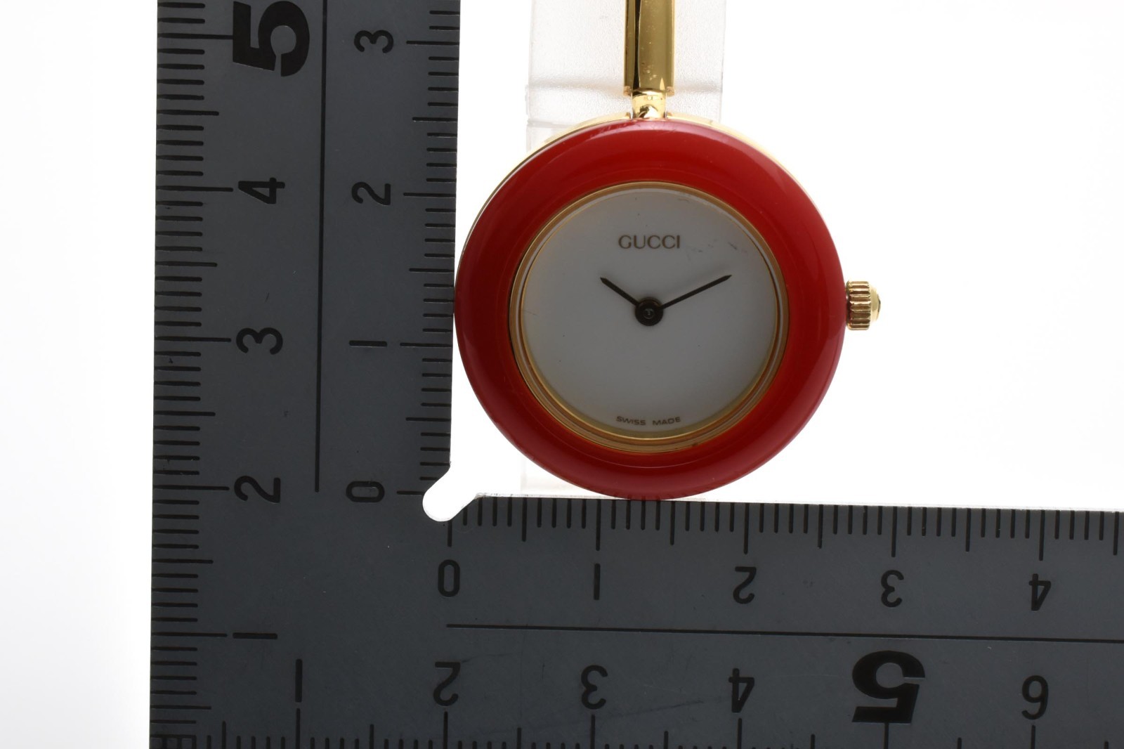 *NEAR MINT w/Case* GUCCI Change Bezel 12 Colors 11/12.2 Quartz Gold 26mm Women’s