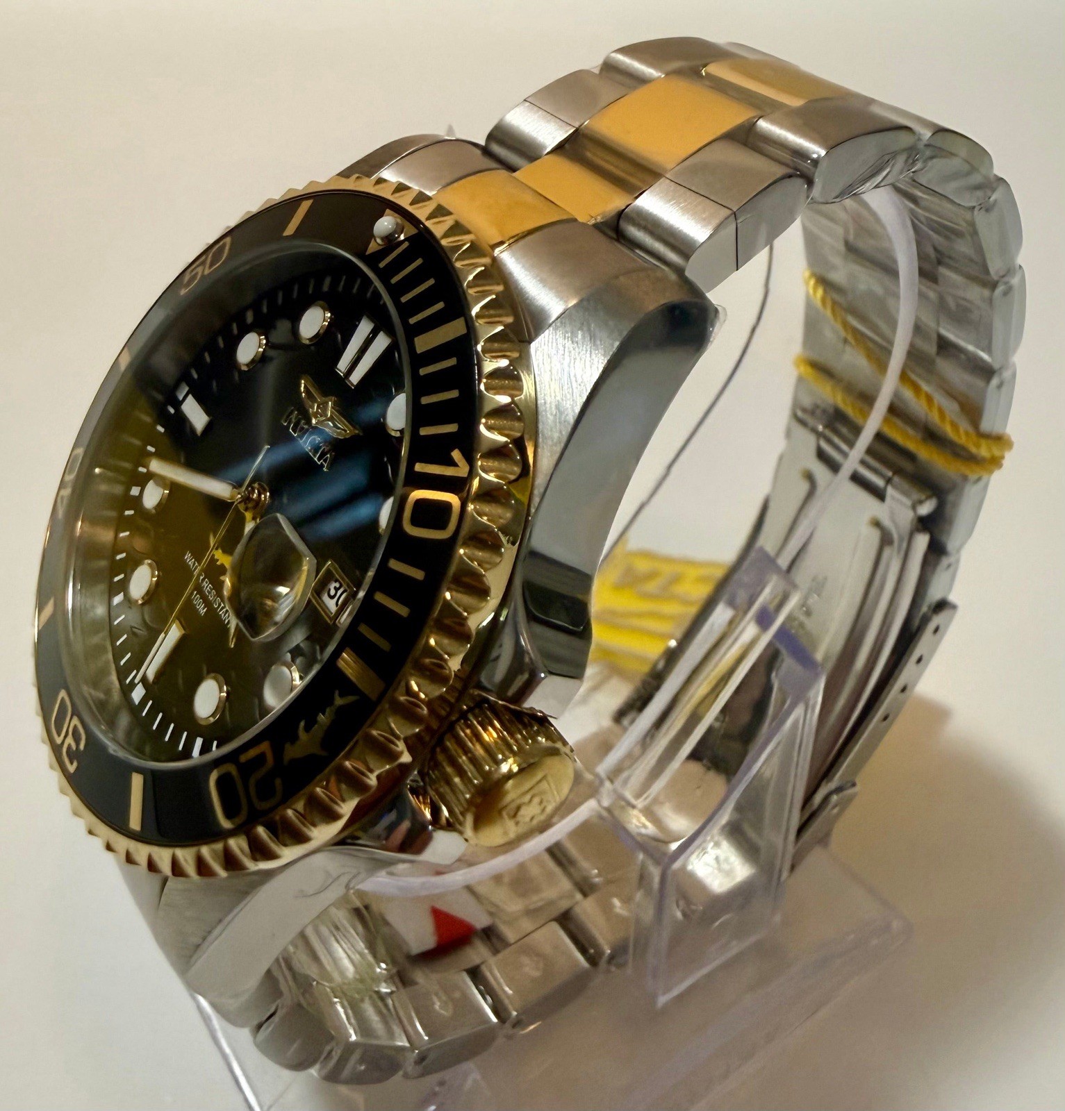 Invicta Men’s Pro Diver Watch 30023 With Silver/Gold Two Tone Black Face 43mm
