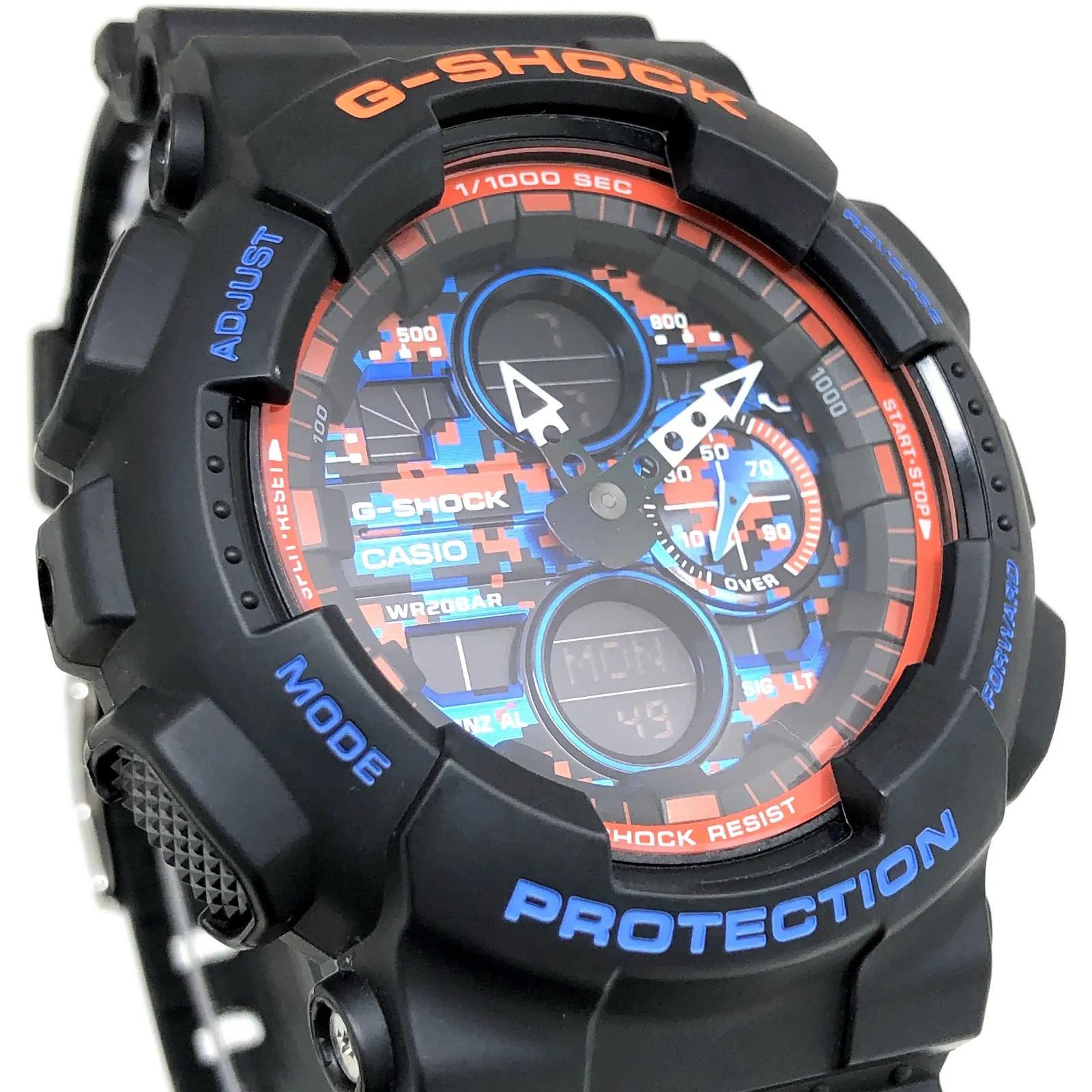 G-SHOCK GA-140CT-1A City Camouflage Series Big Case Black Blue Orange Released F