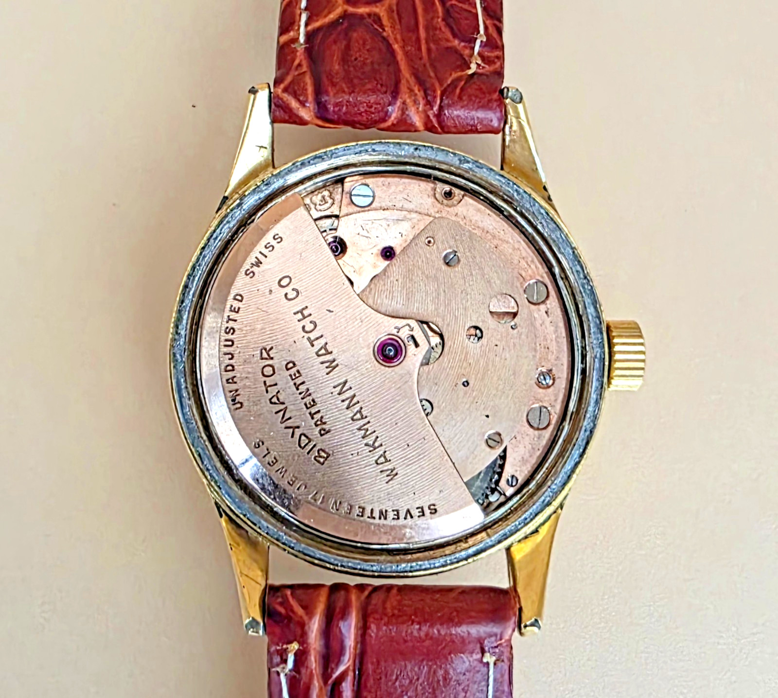 VTG Rare WAKMANN 709A Automatic 17 Jewel 1950 Swiss Incabloc 31mm Men Watch Runs