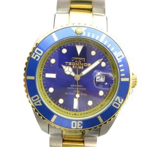 Technos TAM629 Quartz Men’s Watch 40mm Silver Gold Stainless Steel Clean