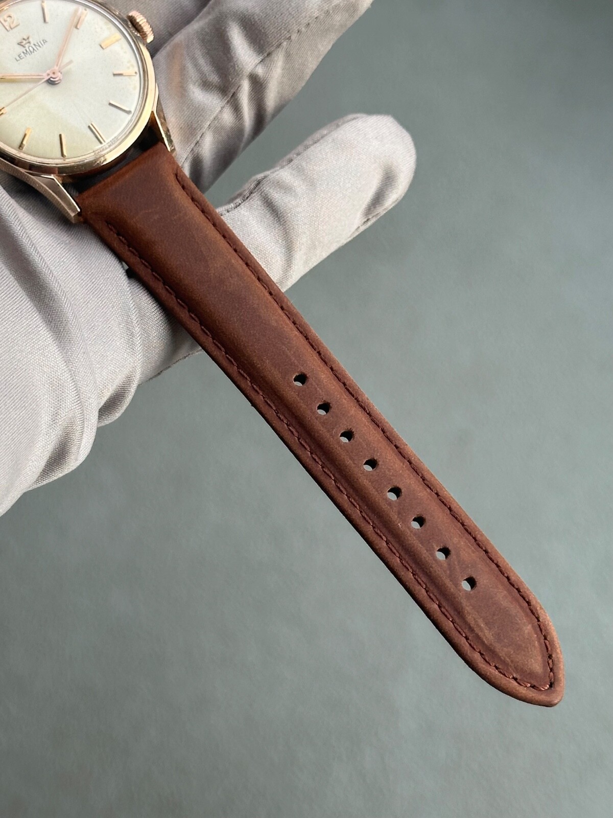 Vintage Lemania Manual-Wind Caliber 3060 Rose Gold Capped 34mm Ref. 918-5 KO