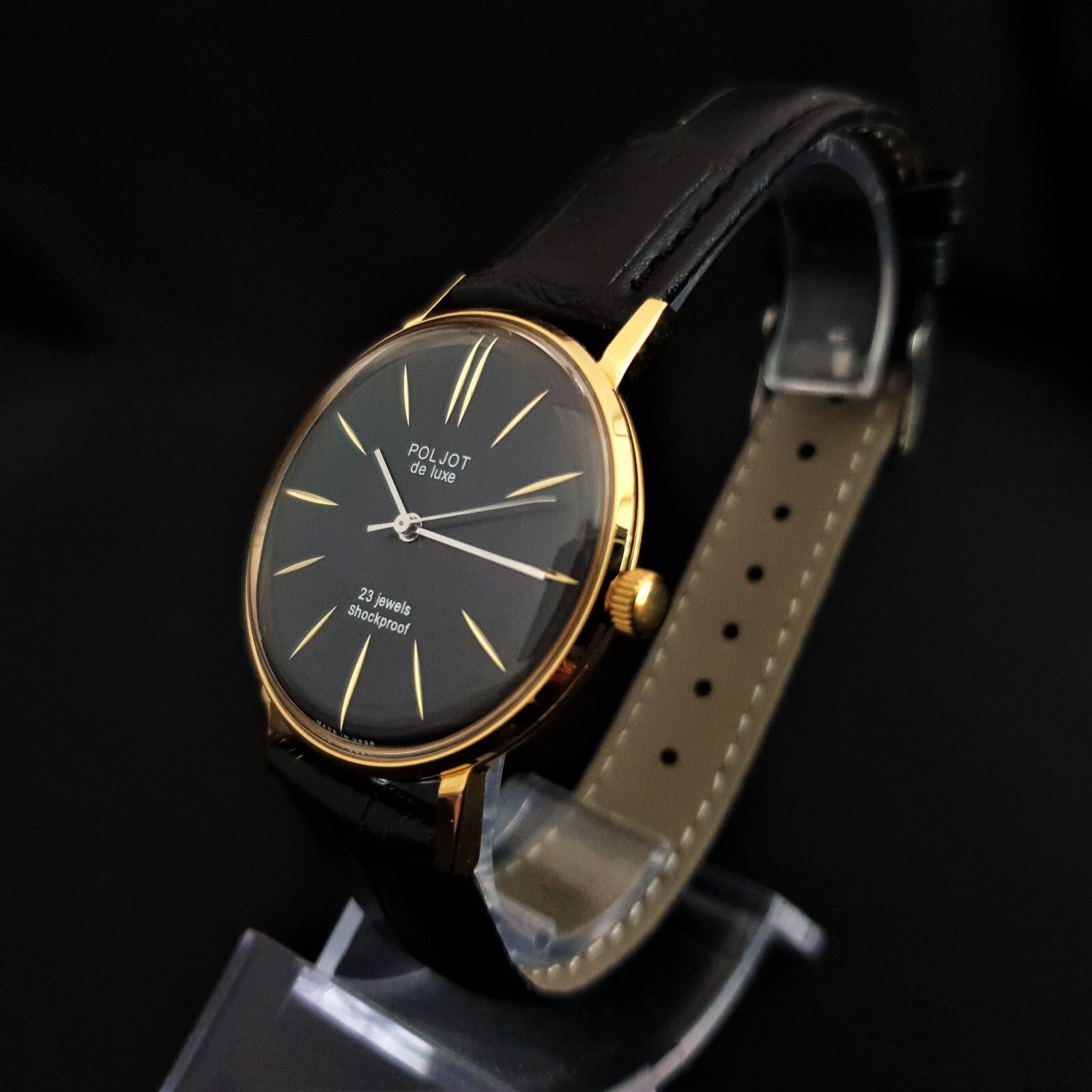Vintage Watch USSR Poljot 2209 De Luxe ULTRA SLIM Men’s Mechanical WristWatch