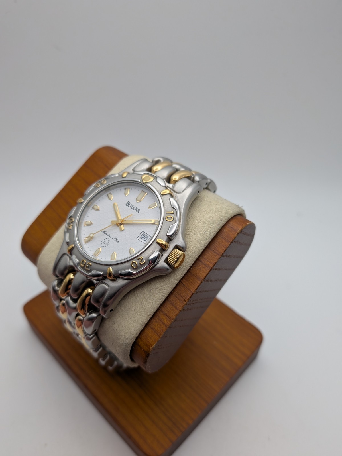 Vintage Men’s Bulova Marine Star Watch. Quartz MVMT WR 100. New Battery. Working