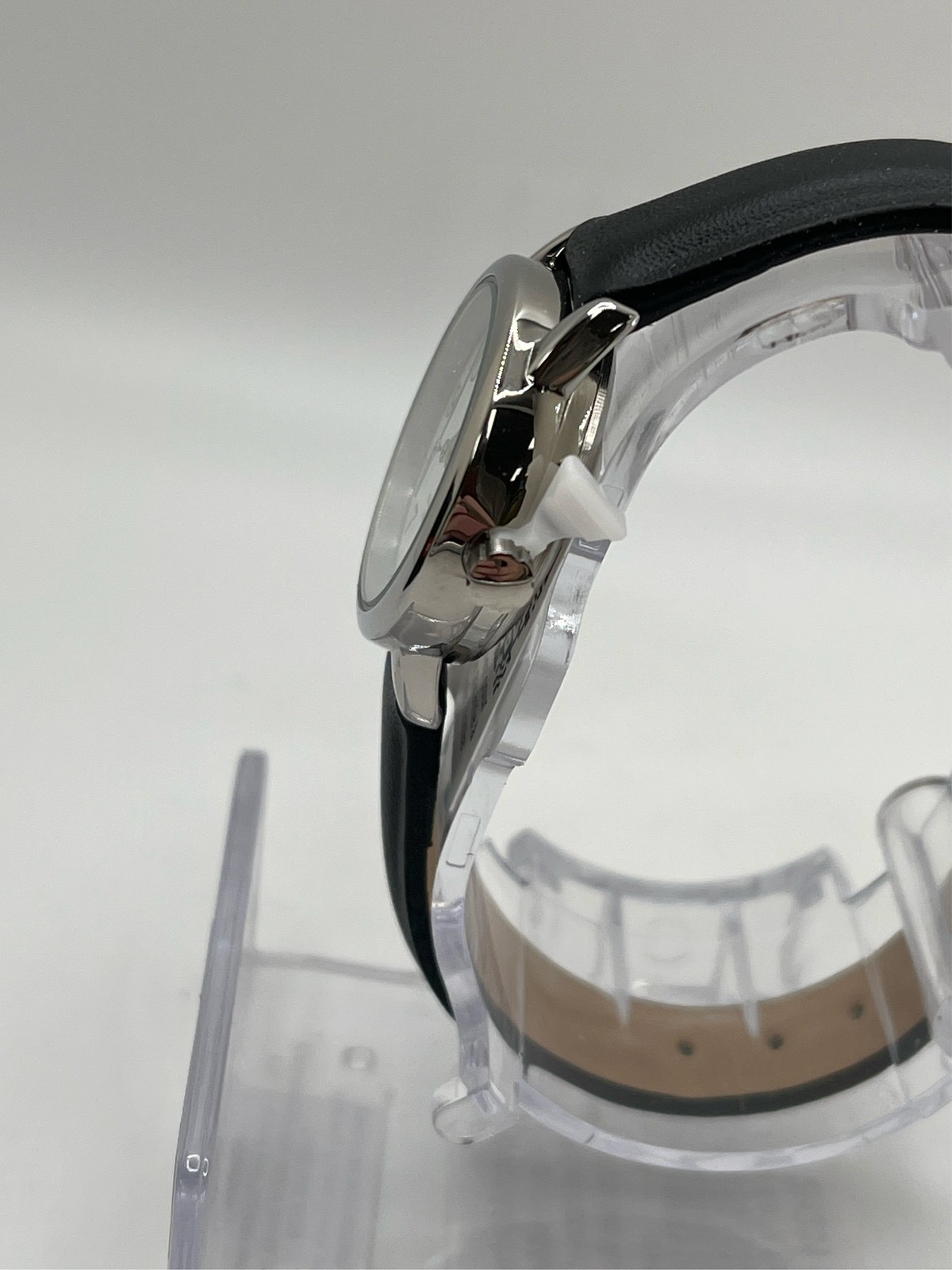 Women’s Timex Easy Reader Watch with Leather Strap – Silver/Black T2H331JT 1