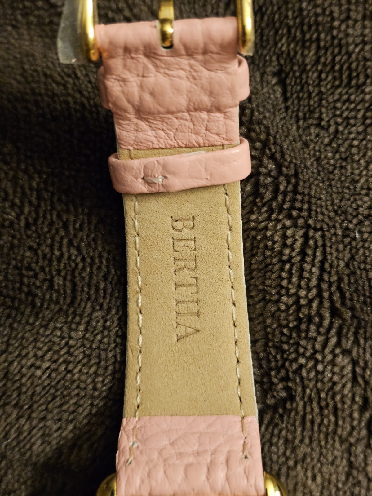 NEW Bertha BR5105 Women’s Estella Pearl Dolphin Dial Pink Strap Rose Gold Watch