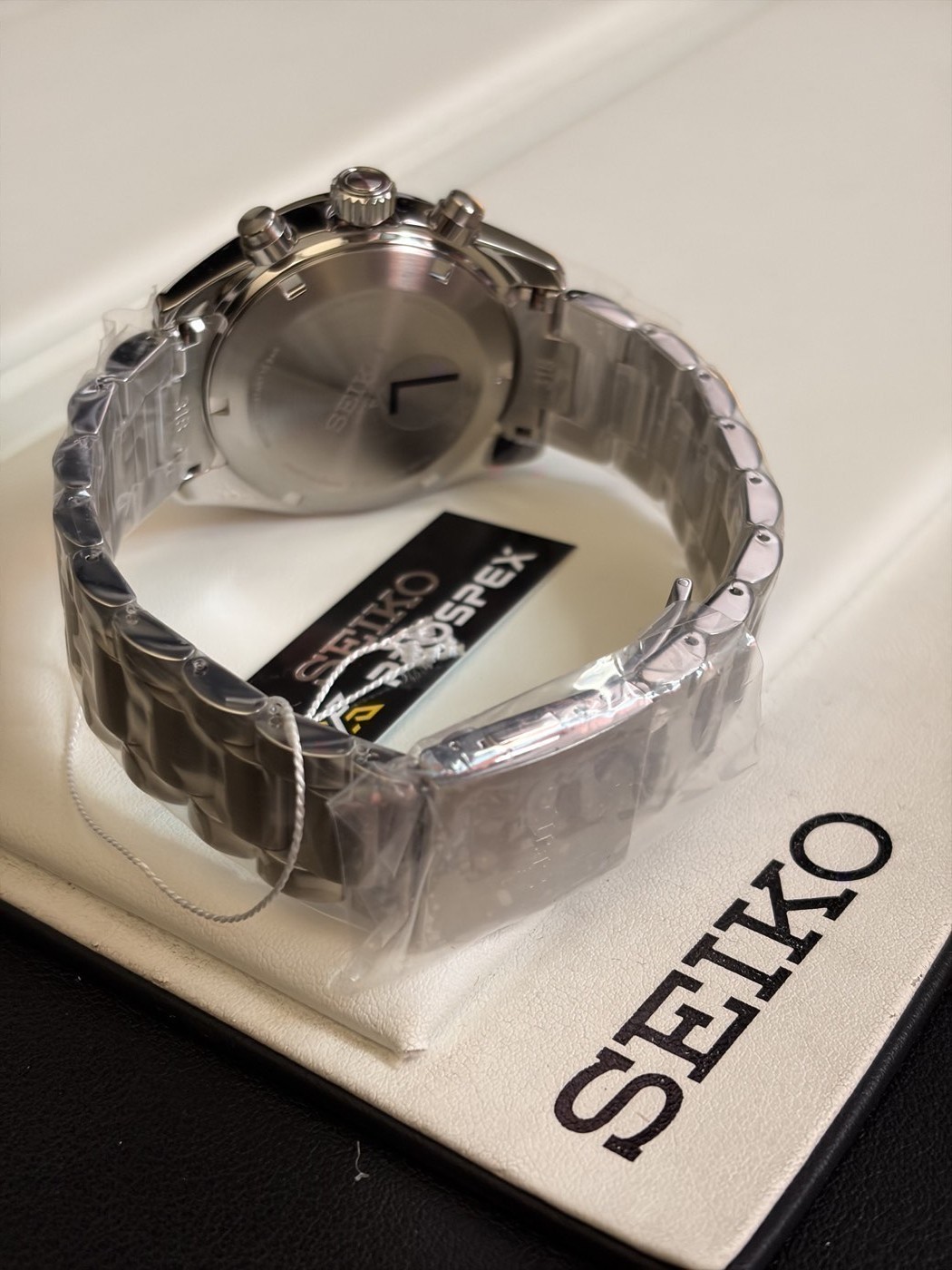 New Seiko Prospex Speedtimer Silver Dial Stainless Steel Bracelet Watch SSC911