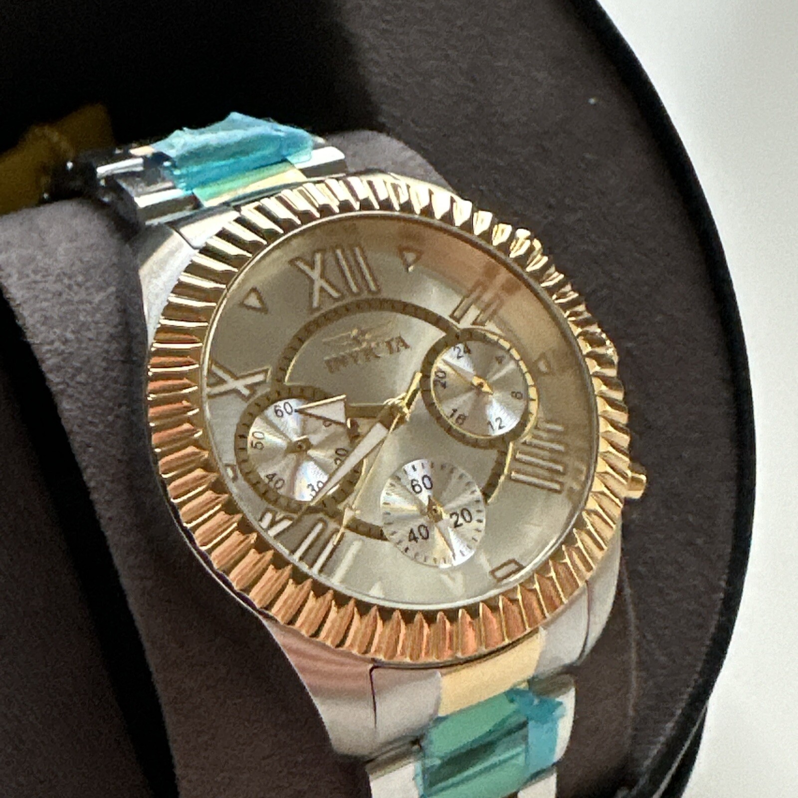 INVICTA Gold Tone Stainless Quartz Chronograph Watch 21425