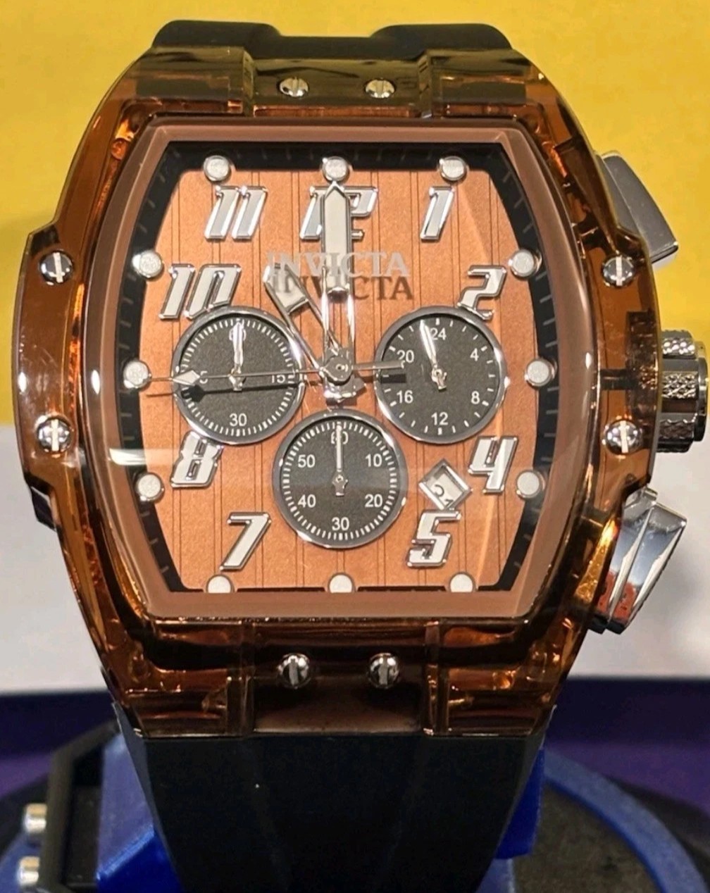 Invicta S1 Rally Kinesia Anatomic Men’s Watch – 47mm Black/Brown (50086)