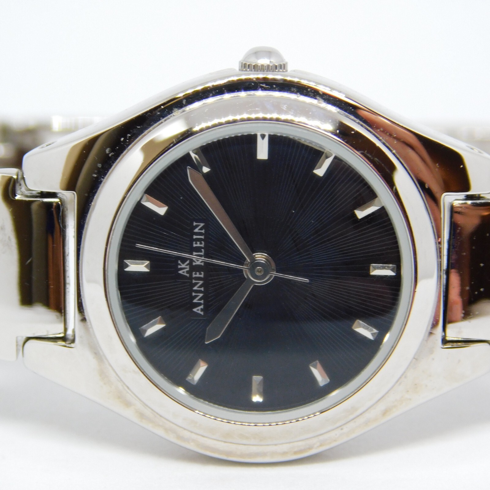 Anne Klein 10/3745 Silver Tone Quartz Women’s Watch Sz. 6 1/4″ New Battery