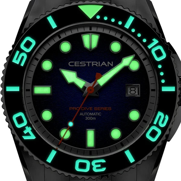 Cestrian Pro Dive Series Teal Fumé Dial Automatic 300m Men’s Watch CP-TLB001