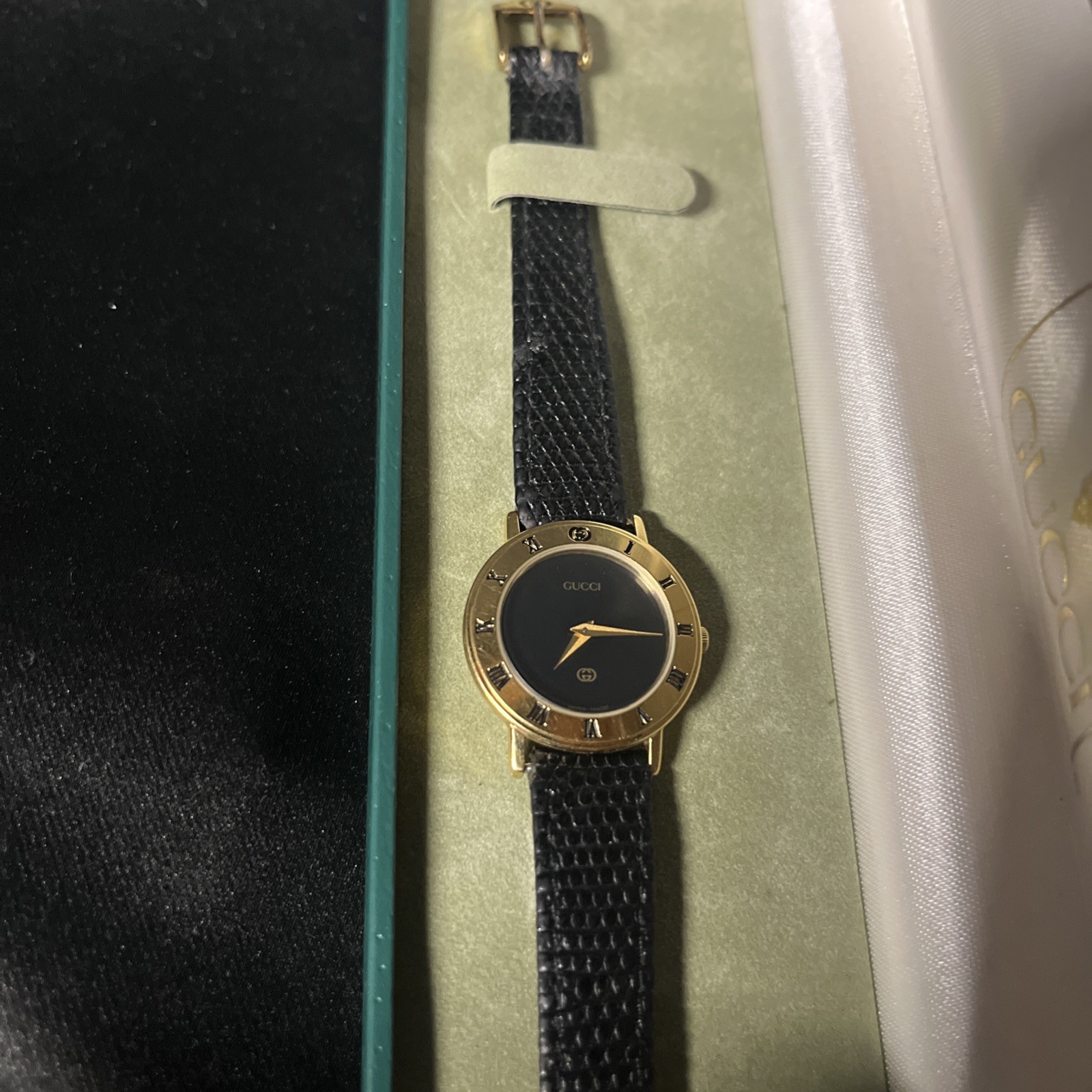 Vintage Gucci 3000 L Women’s Wristwatch with A Gold-plated Case Swiss Made W/Box