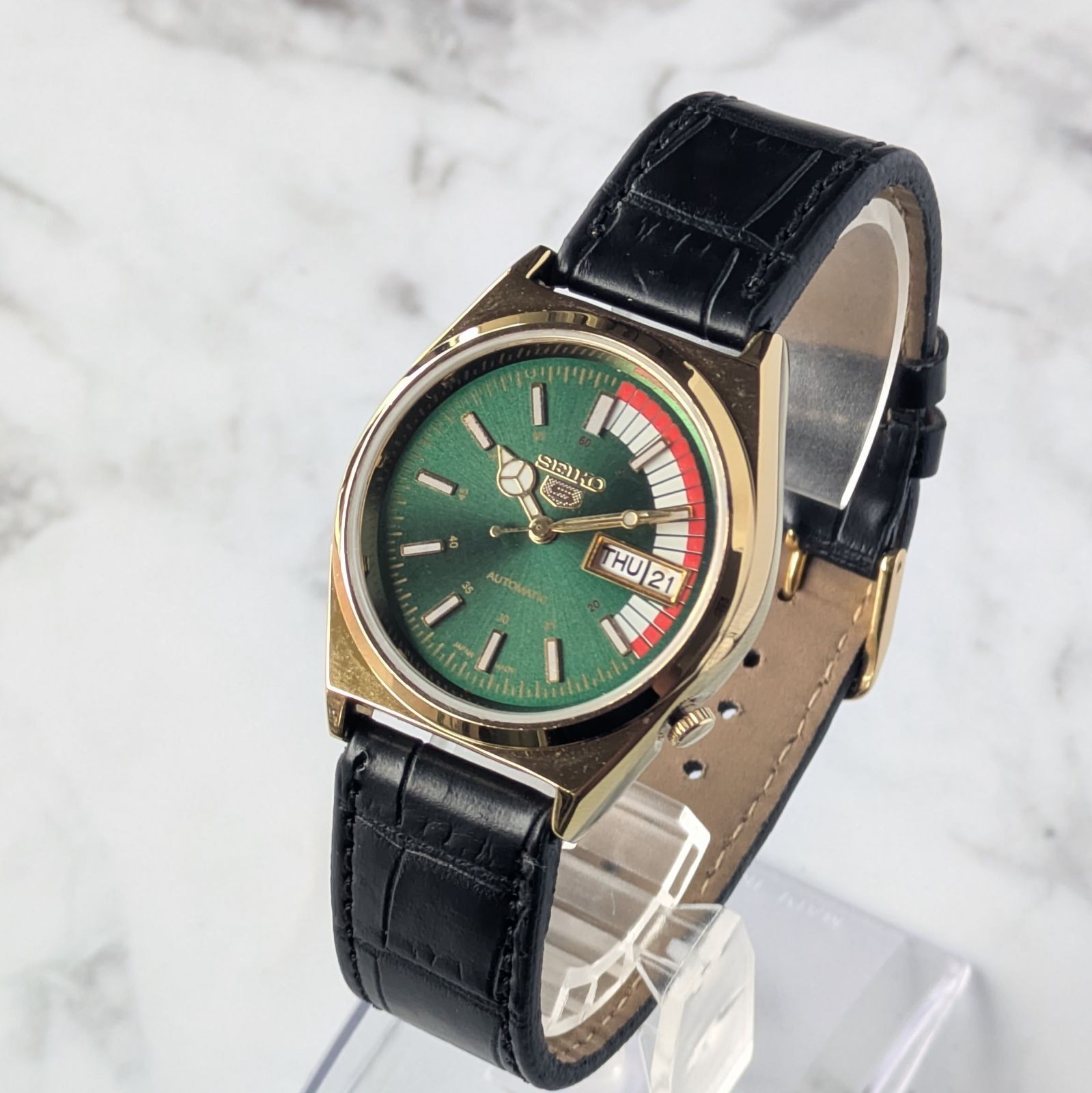 SEIKO 1980-1989 35 mm Used Watch Automatic Black Dial Men Analog Display