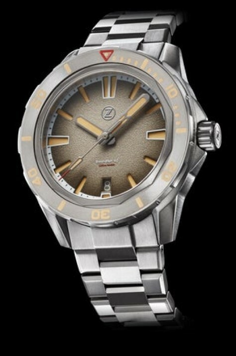 New Zelos SWORDFISH 40mm TITANIUM DESERT SAND 200m Diver Watch-DEALER & WARRANTY
